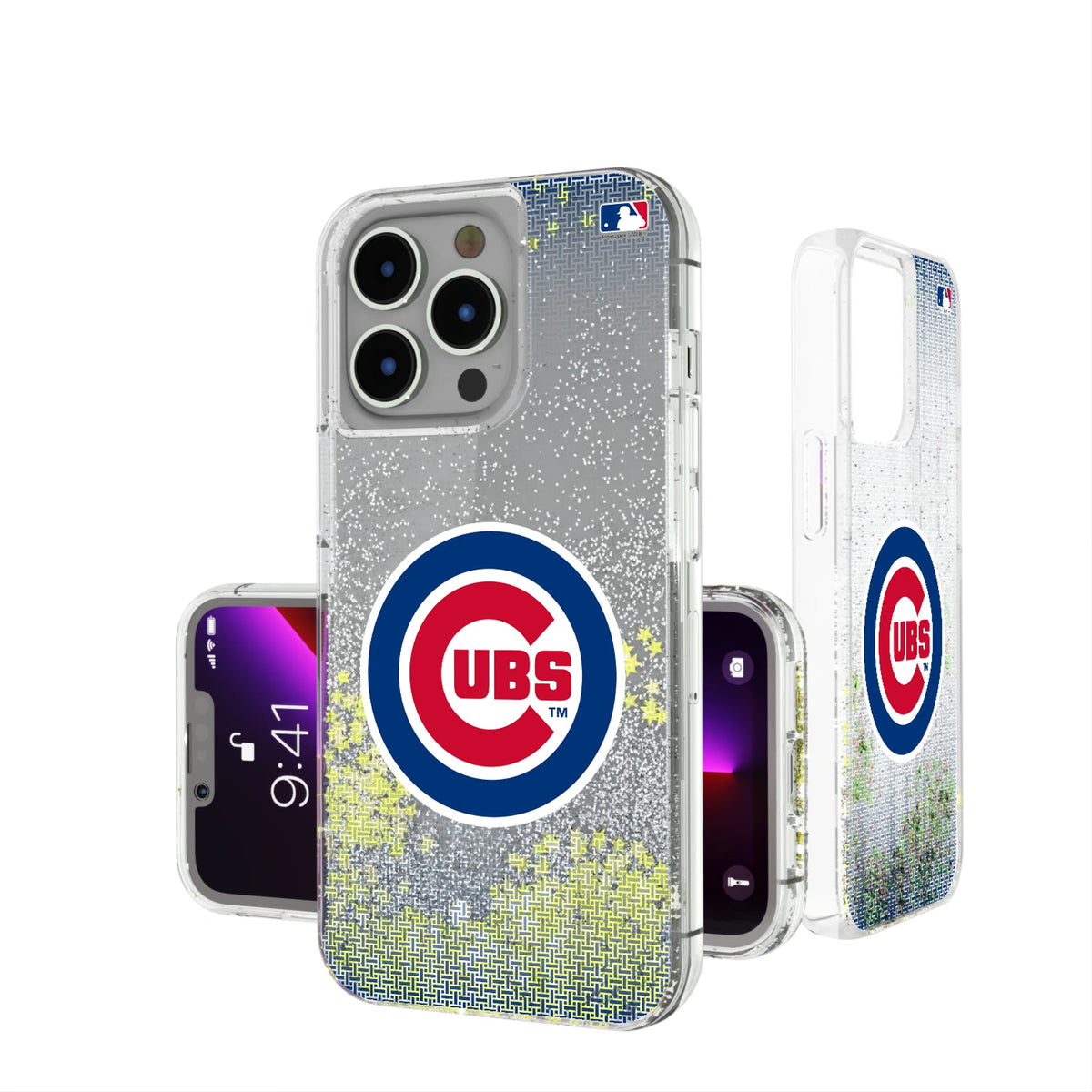 Chicago Cubs Linen Glitter Phone Case 9