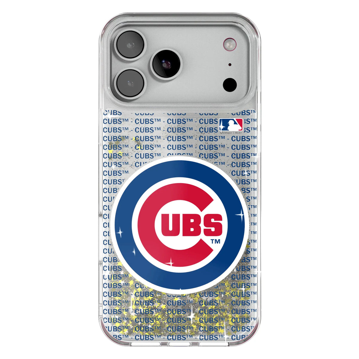 Chicago Cubs Text Backdrop Glitter Phone Case 20