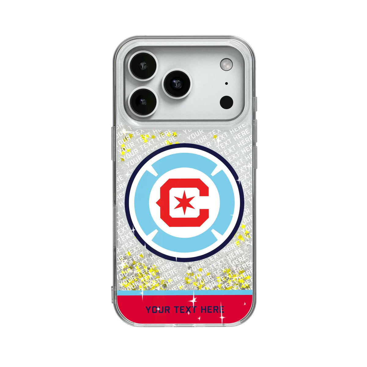 Chicago Fire Personalized EndZone Plus Glitter Phone Case for Apple iPhone 18