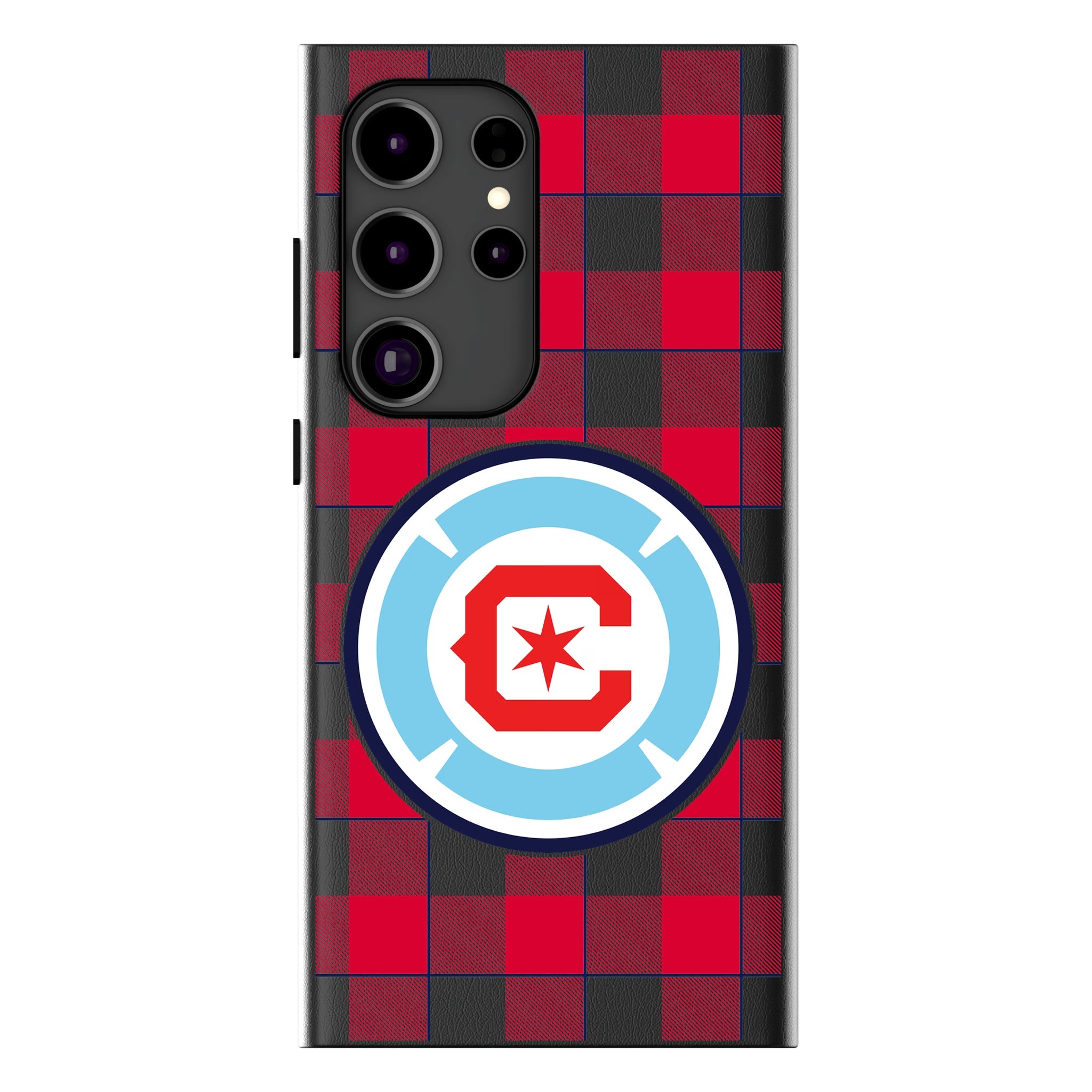 Chicago Fire Plaid MagSafe Compatible Phone Case for Samsung Galaxy 14