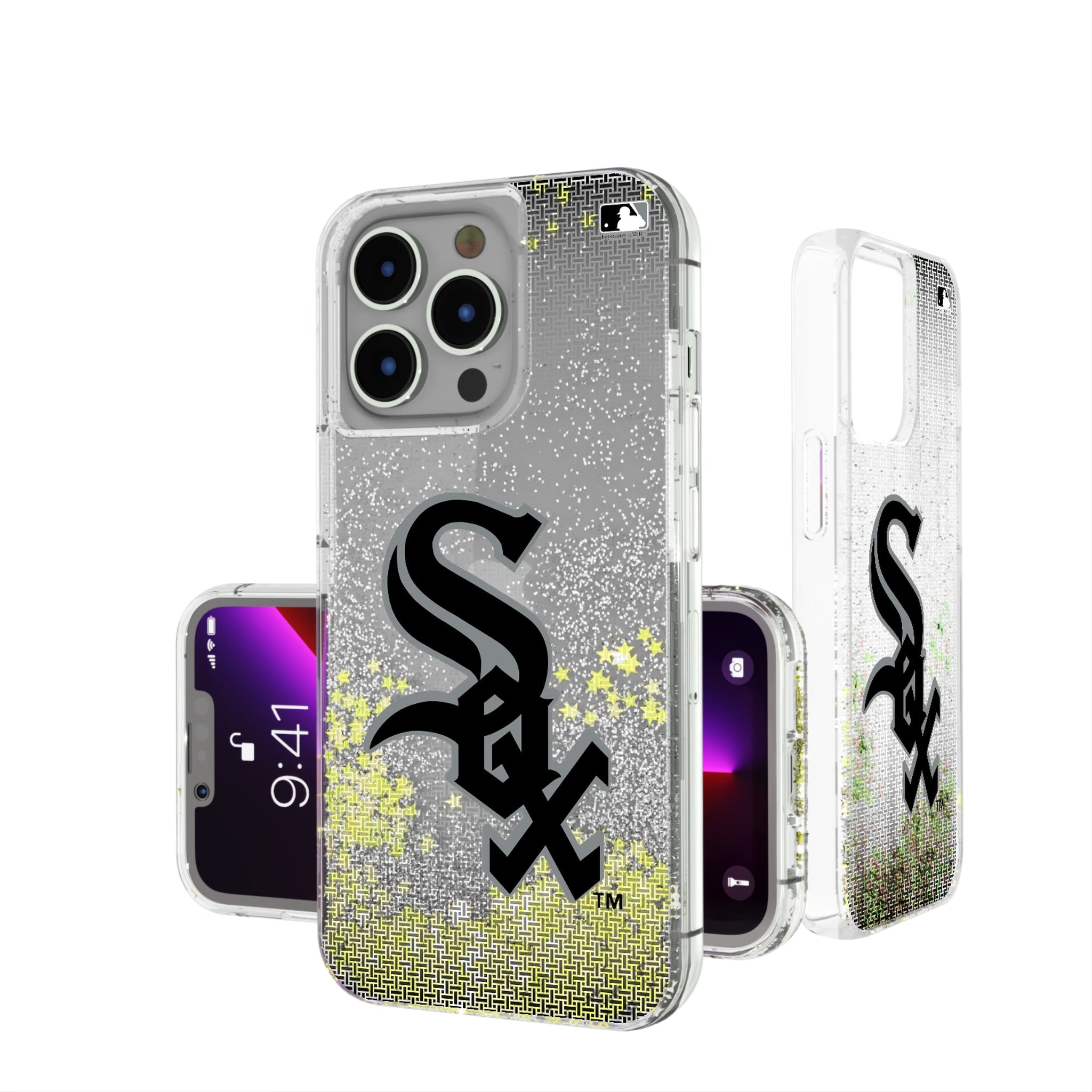Chicago White Sox Linen Glitter Phone Case 6
