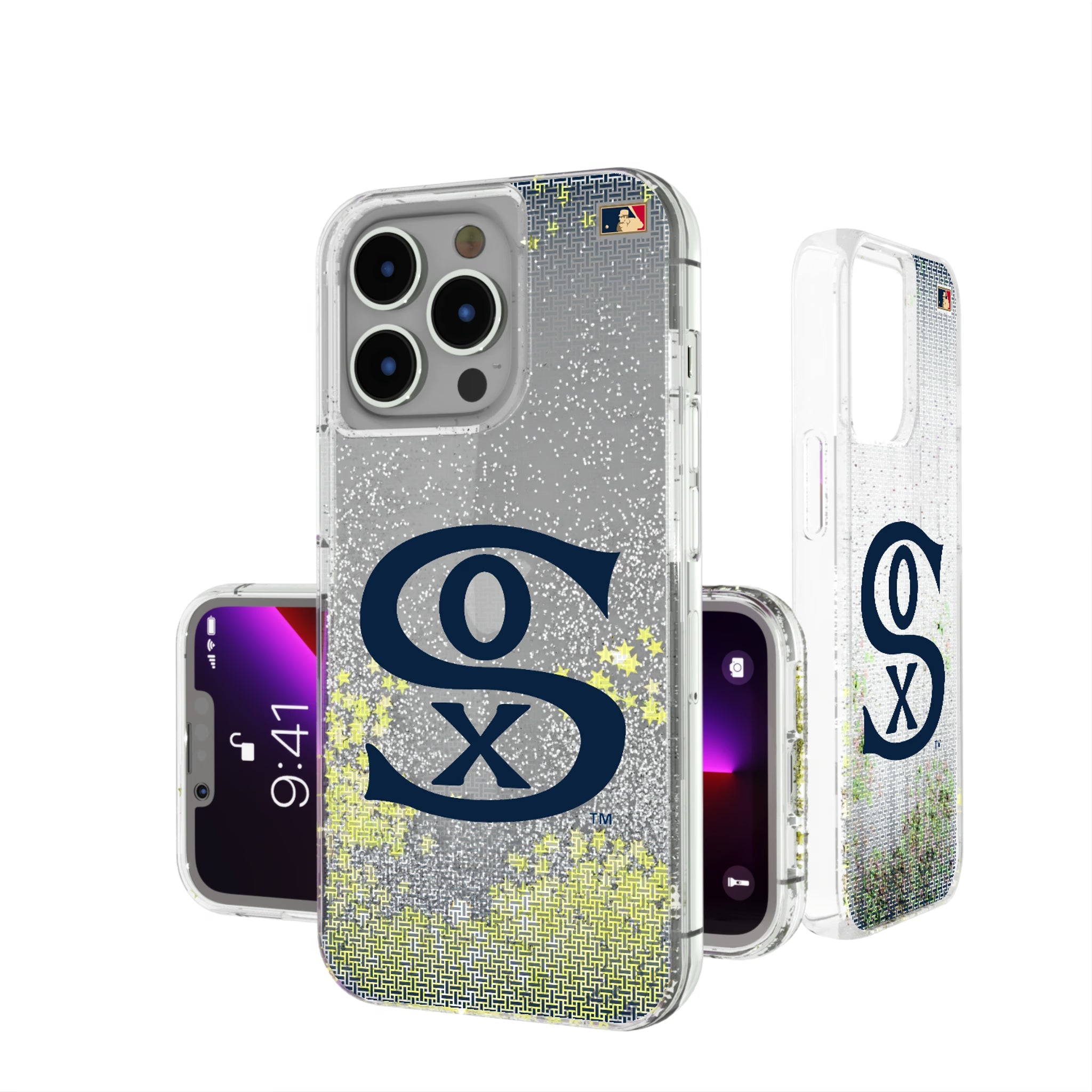 Chicago White Sox Road 1919-1921 - Cooperstown Collection Linen Glitter Phone Case 14