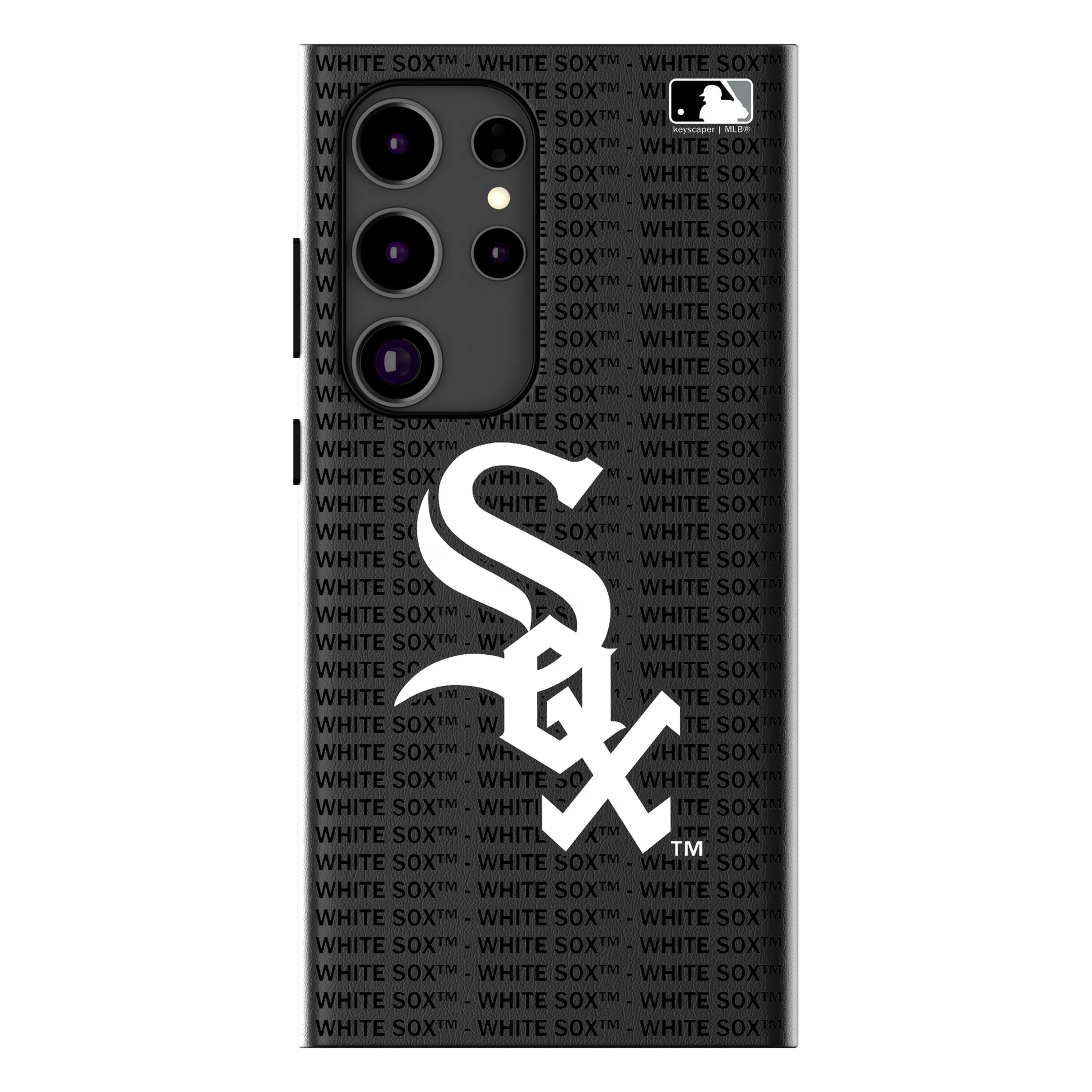 Chicago White Sox Text Backdrop MagSafe Compatible Phone Case for Samsung Galaxy 11