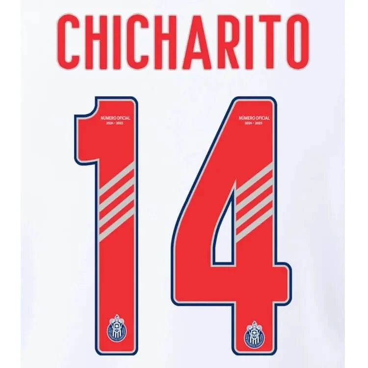 Chivas 2024-25 Away CHICHARITO #14 Official Name Set 1