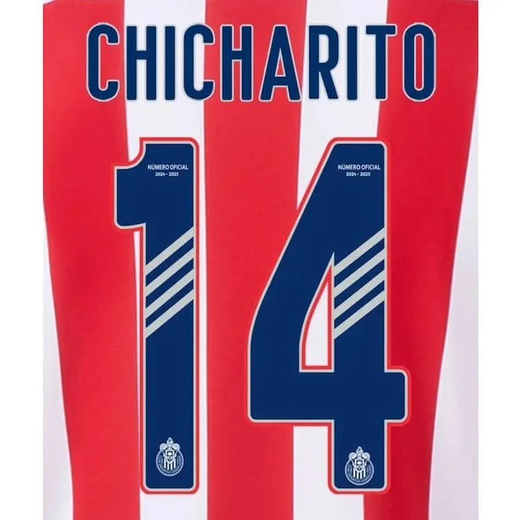 Chivas 2024-25 Home CHICHARITO #14 Official Name Set 1