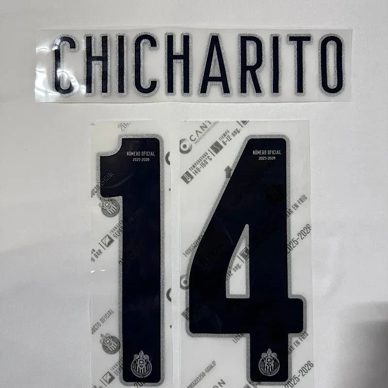 Chivas 2025/26 Home CHICHARITO #14 Official Name Set 1