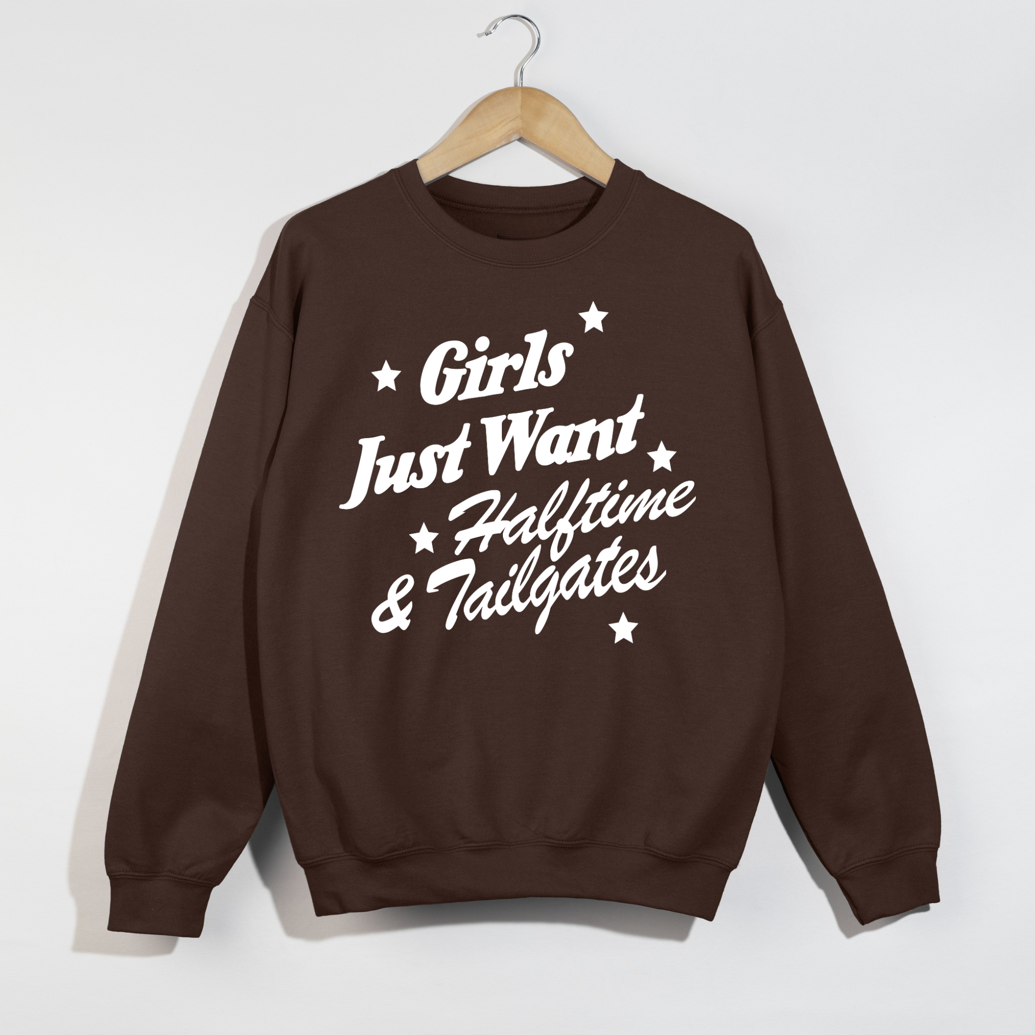 Girls Just Want Halftime & Tailgates Crewneck Sweatshirt 5