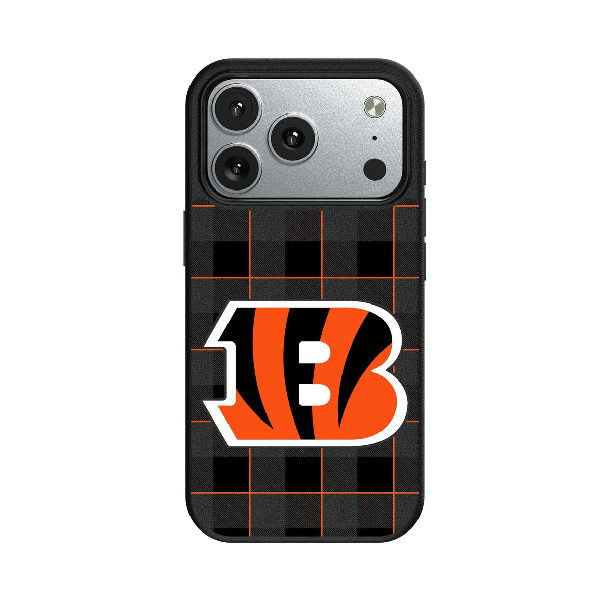 Cincinnati Bengals Plaid MagSafe Compatible Phone Case for Apple iPhone 9