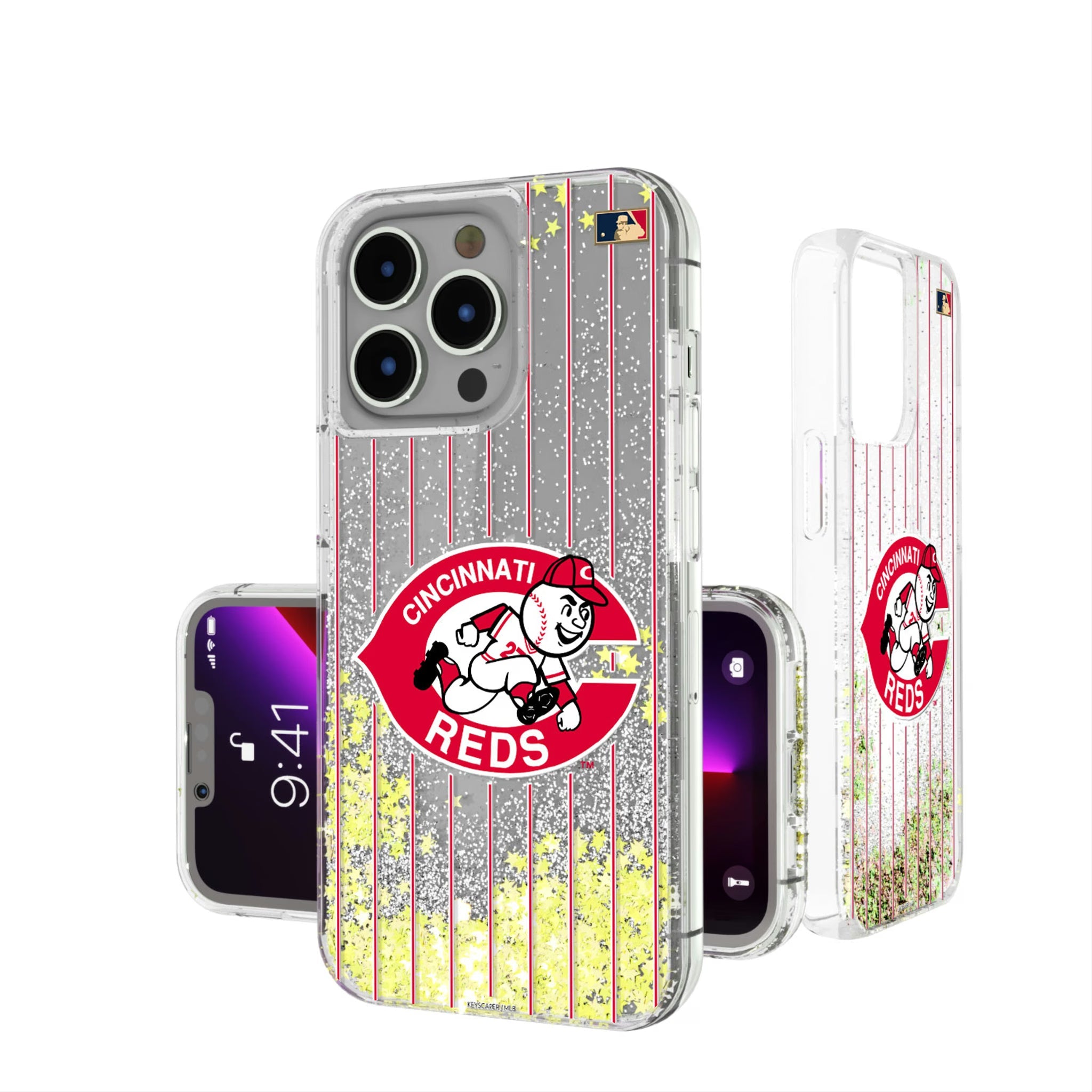 Cincinnati Reds 1974-1992 - Cooperstown Collection Pinstripe Glitter Phone Case 12