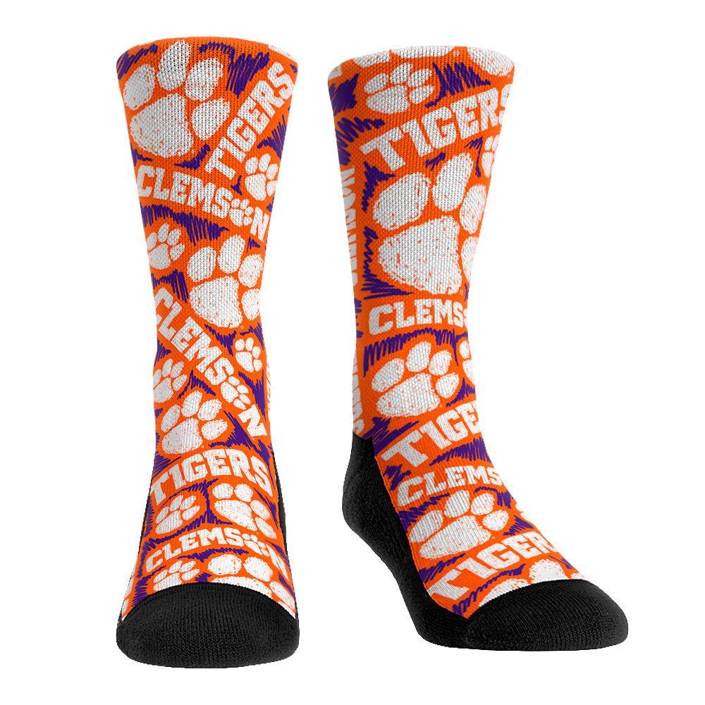 Clemson Tigers - Logo Sketch | Rock 'Em Socks