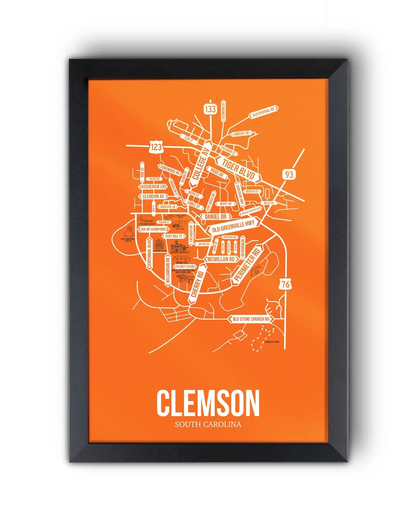 Clemson, South Carolina street map 10