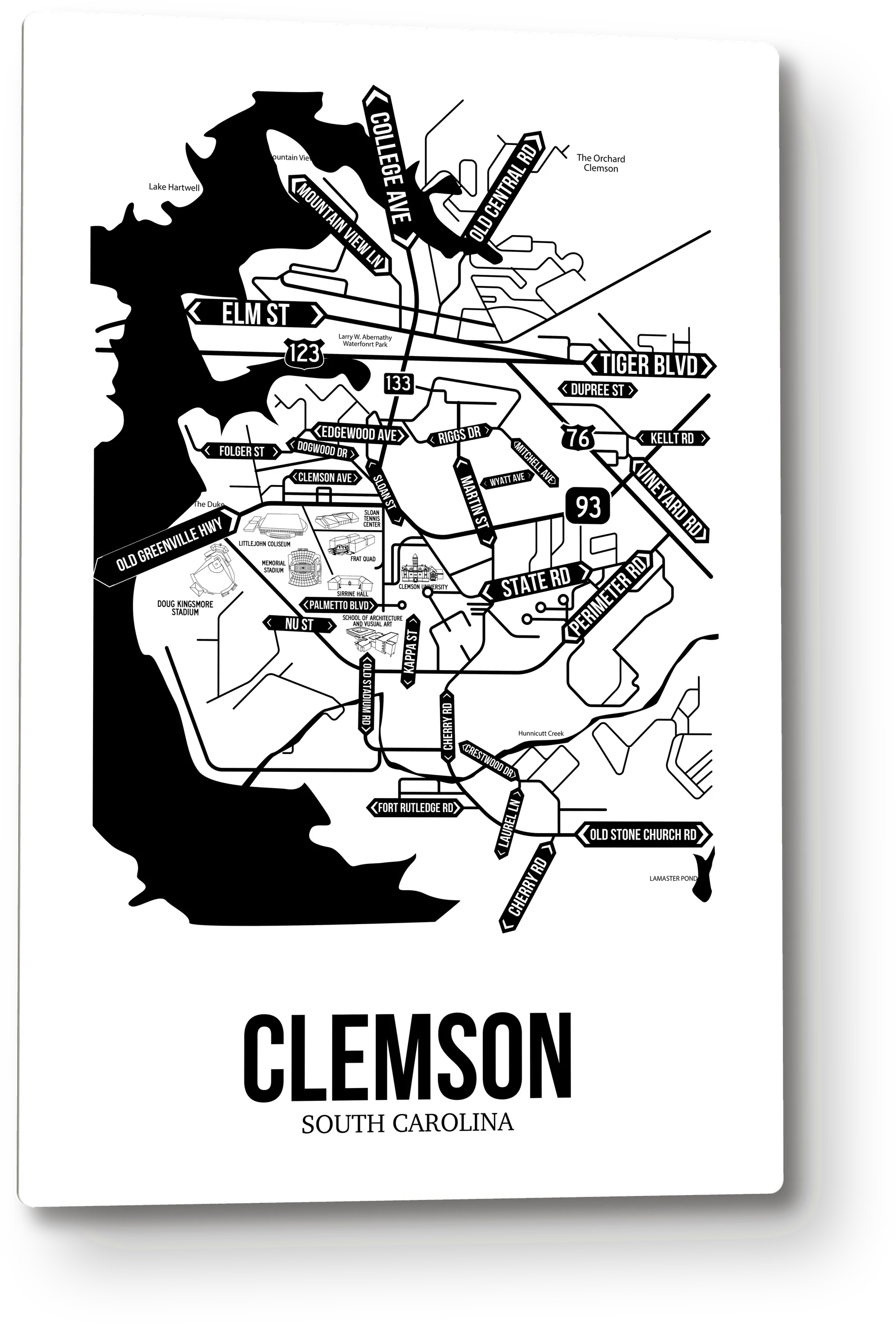 Clemson, South Carolina street map 8