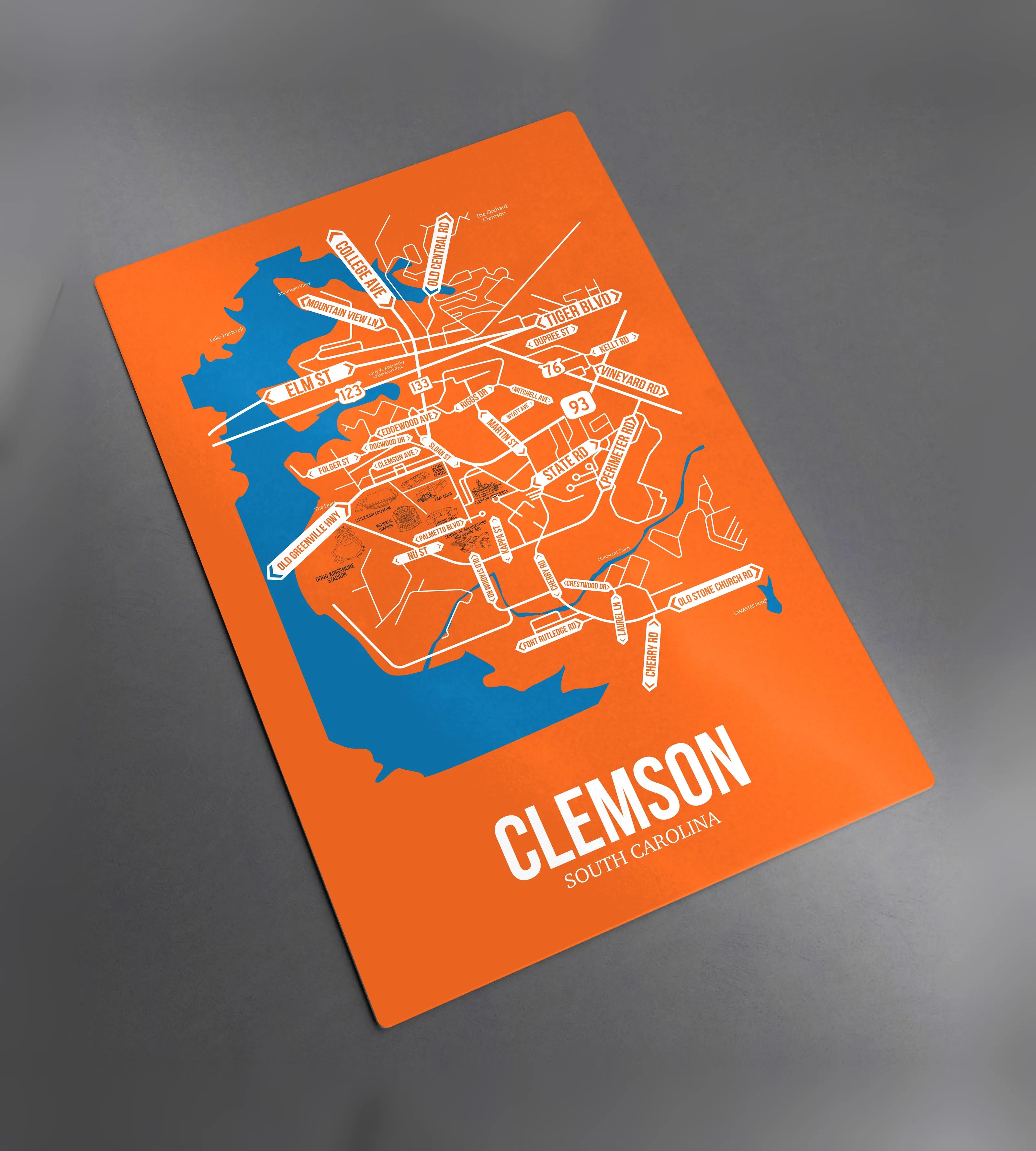Clemson, South Carolina street map 2
