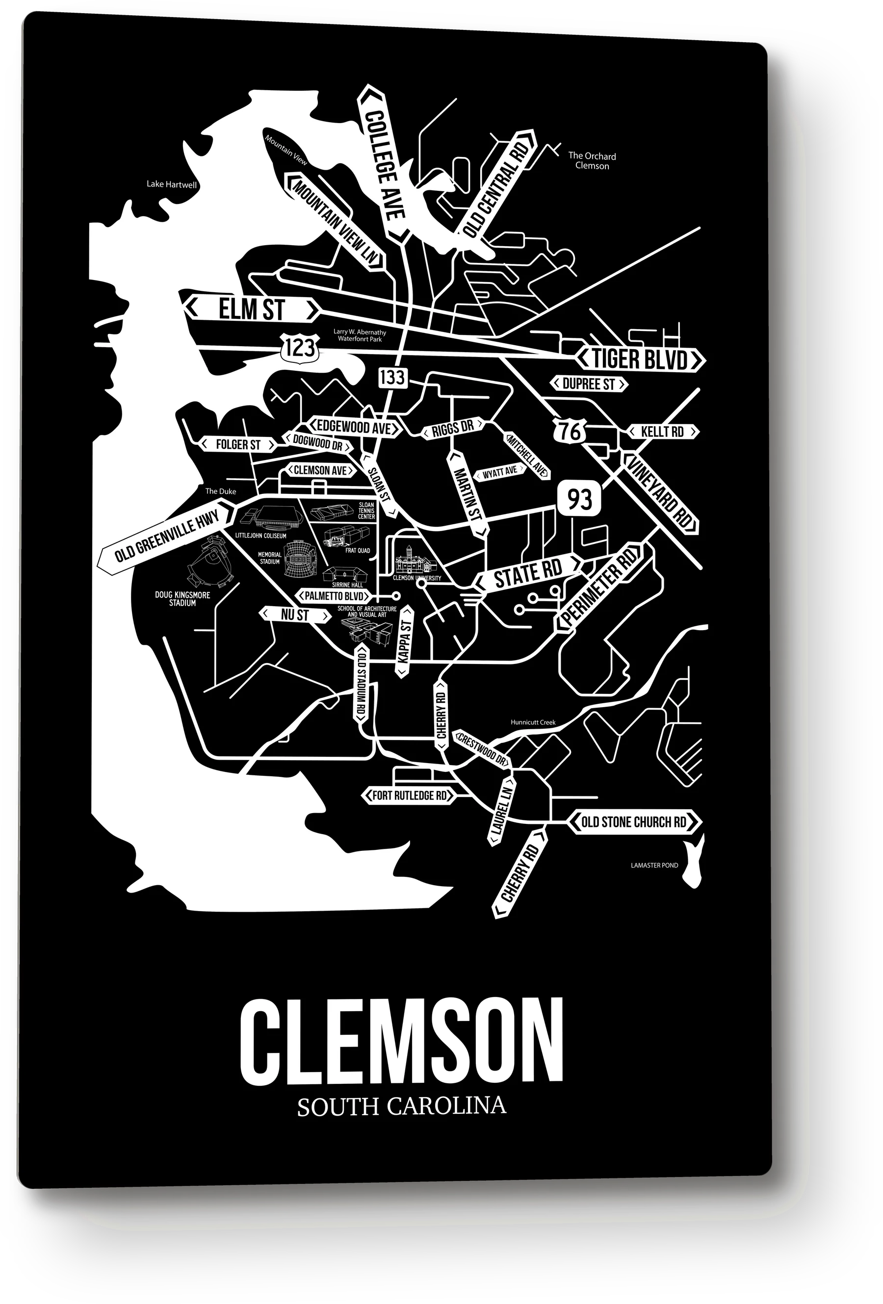 Clemson, South Carolina street map 9
