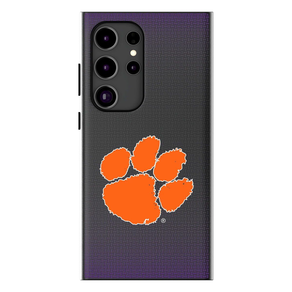 Clemson University Tigers Linen MagSafe Compatible Phone Case for Samsung Galaxy 10
