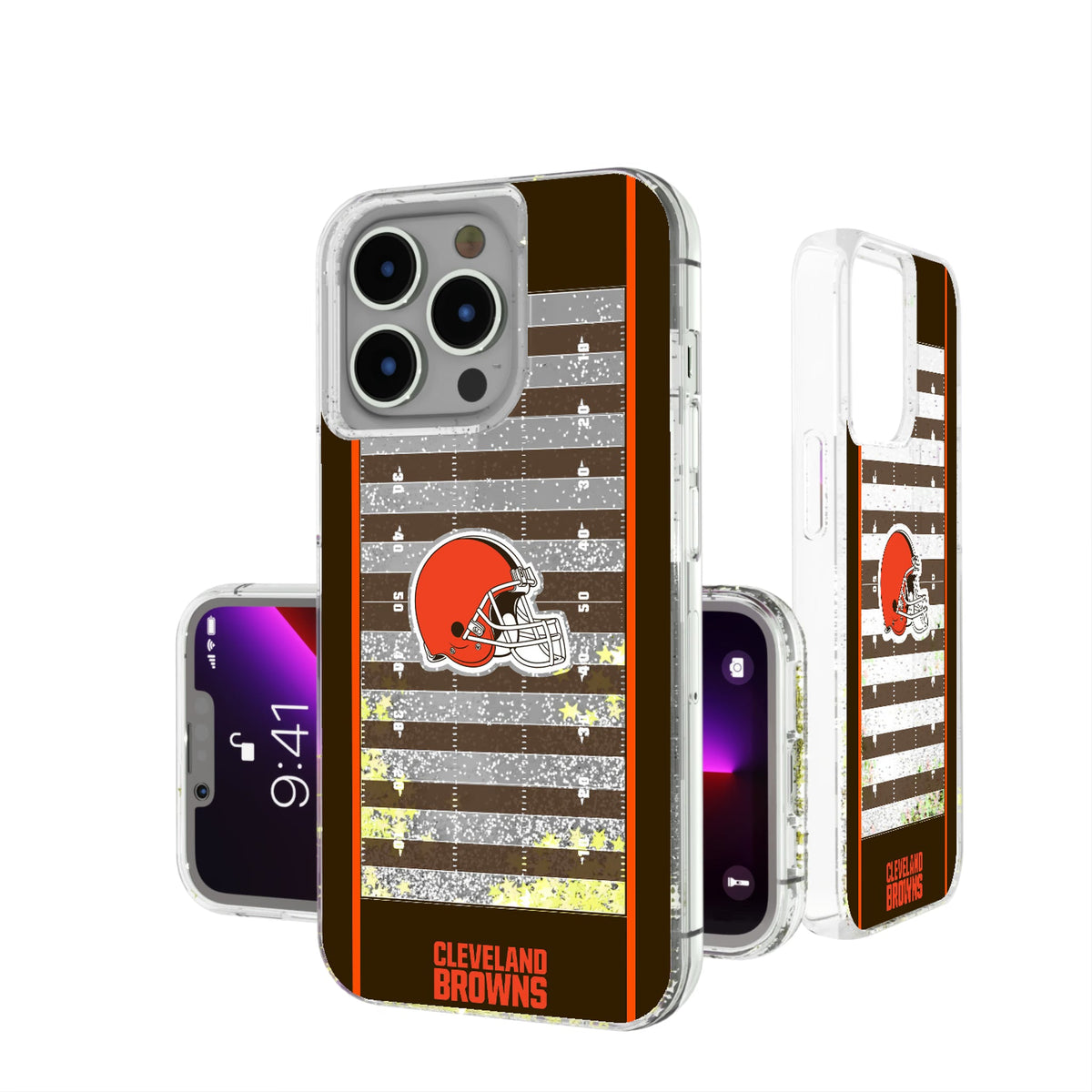 Cleveland Browns Field Glitter Phone Case for Apple iPhone 10