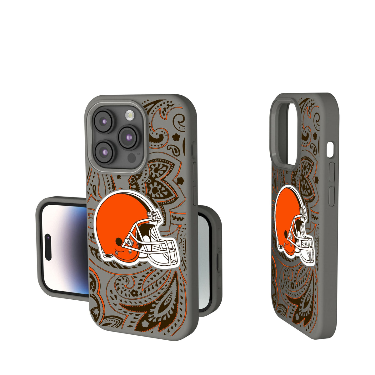 Cleveland Browns Paisley Soft Touch Phone Case for Apple iPhone 8
