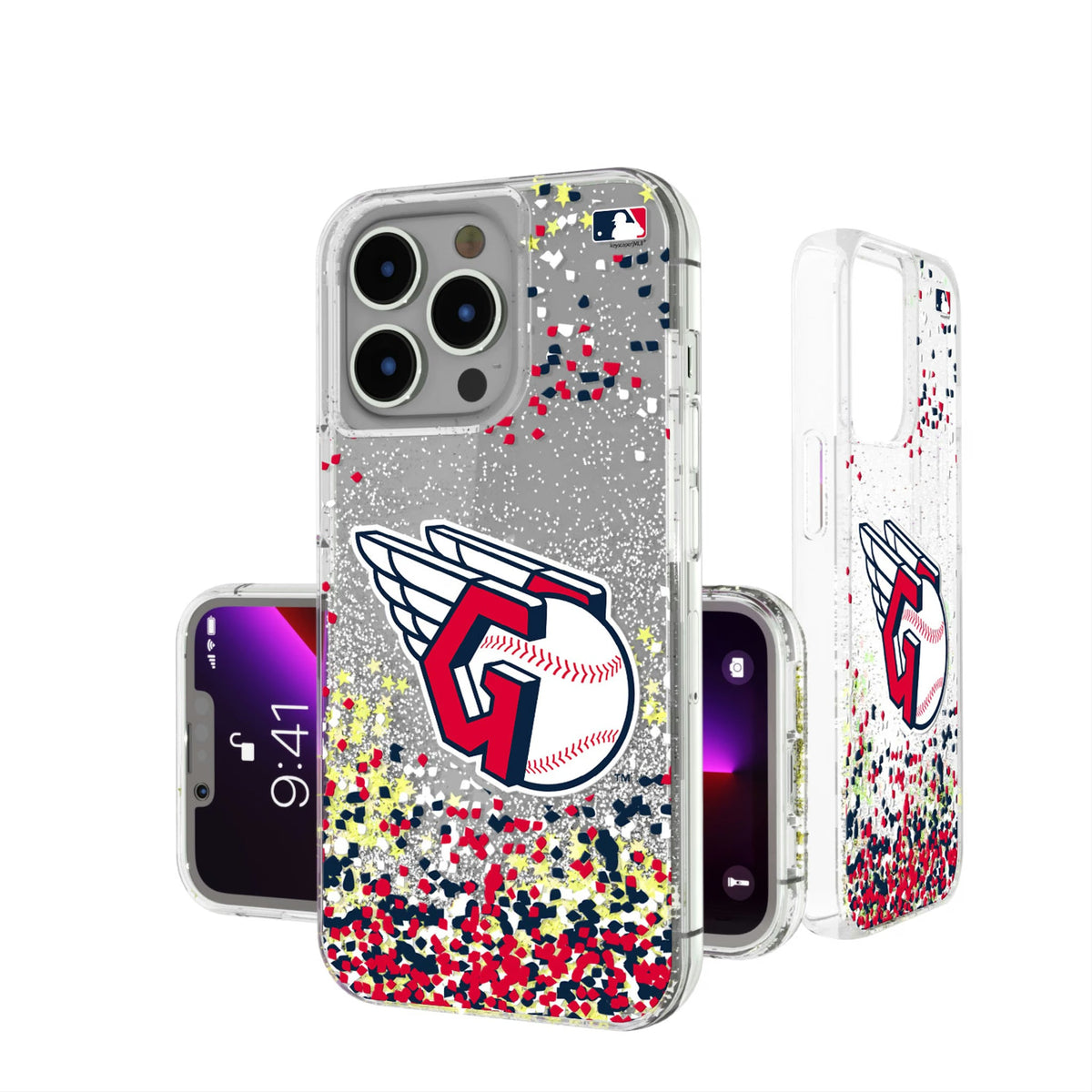 Cleveland Guardians Confetti Glitter Phone Case 5