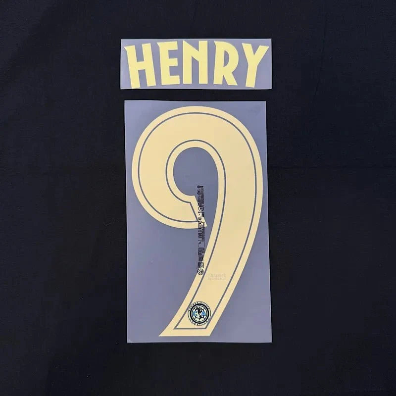 Club America 2025-26 Away HENRY #9 Official Name Set 1