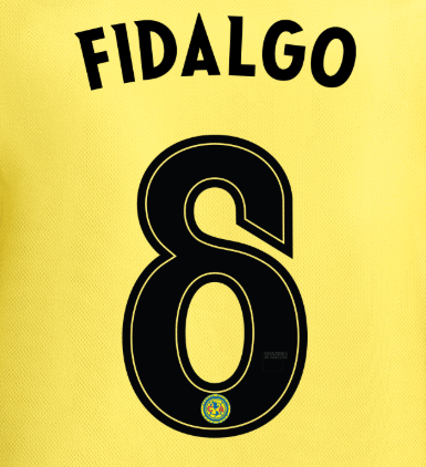 Club America 2025-26 Home FIDALGO #8 Official Name Set 1