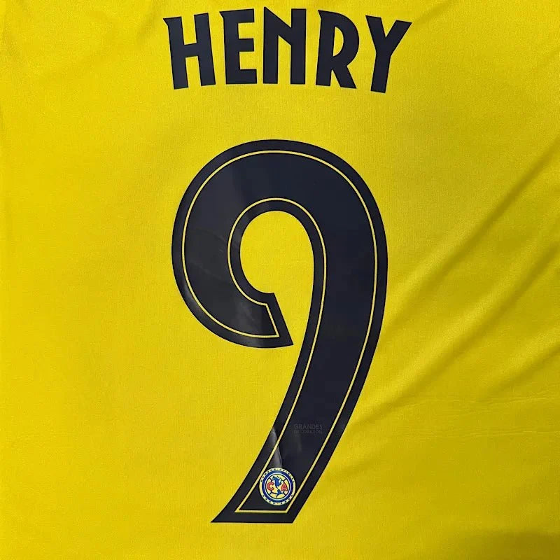 Club America 2025-26 Home HENRY #9 Official Name Set 1
