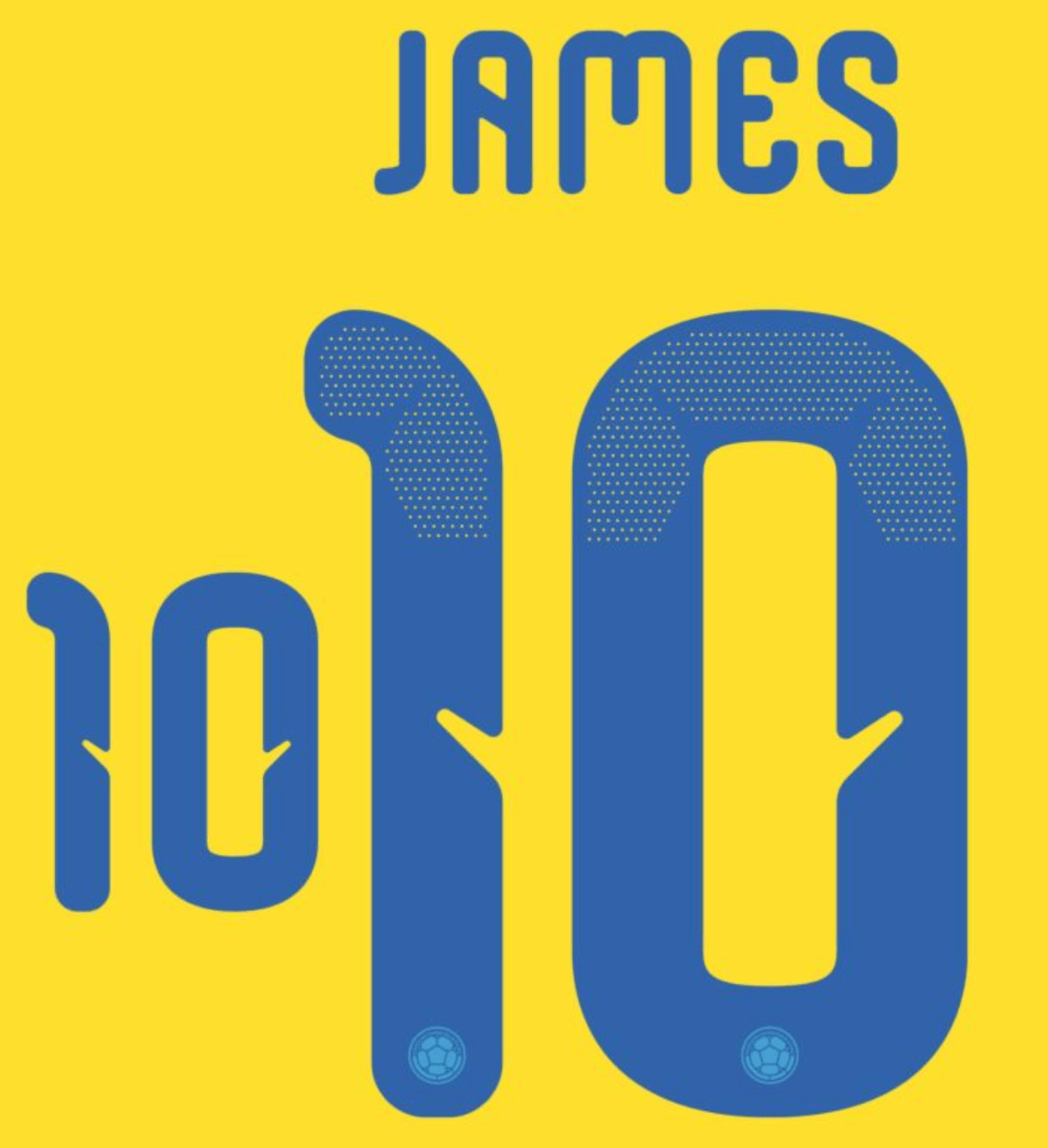 Colombia 2026- Home JAMES #10 Official Jersey Name Set 1