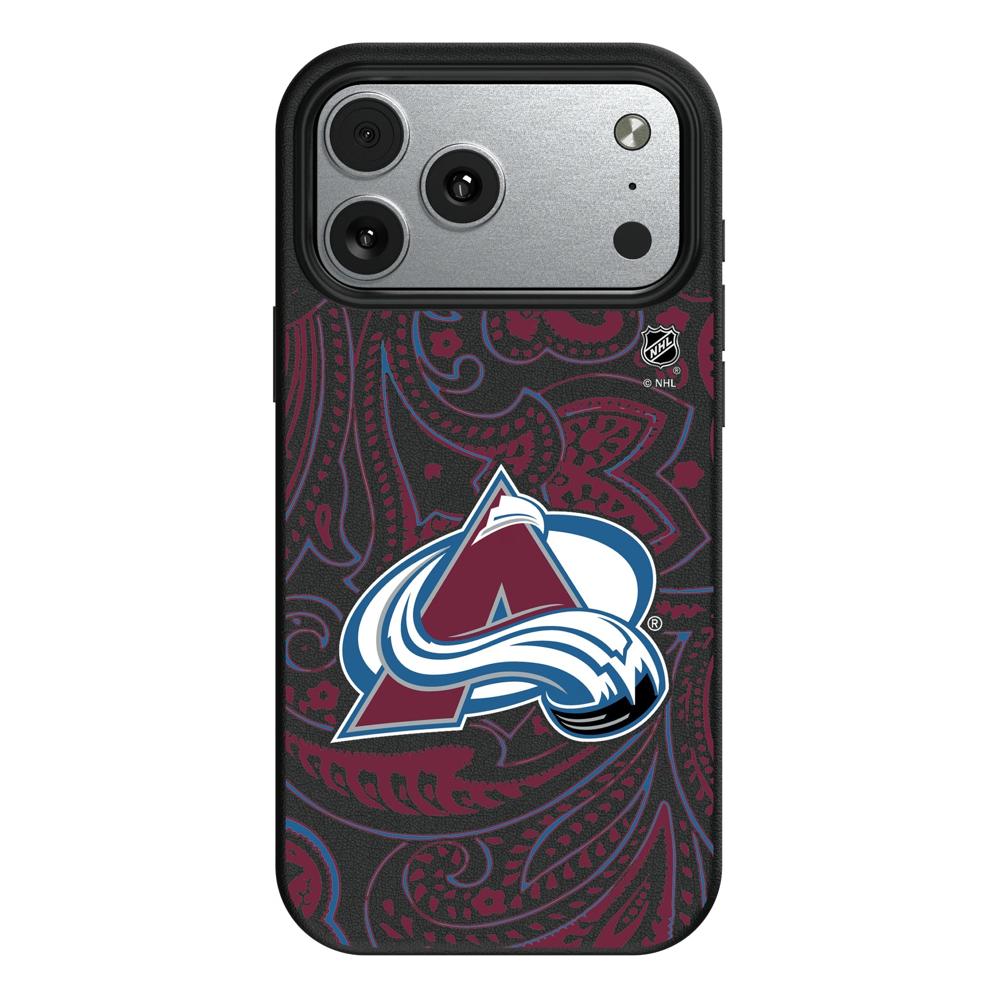 Colorado Avalanche Paisley MagSafe Compatible Phone Case for Apple iPhone 10