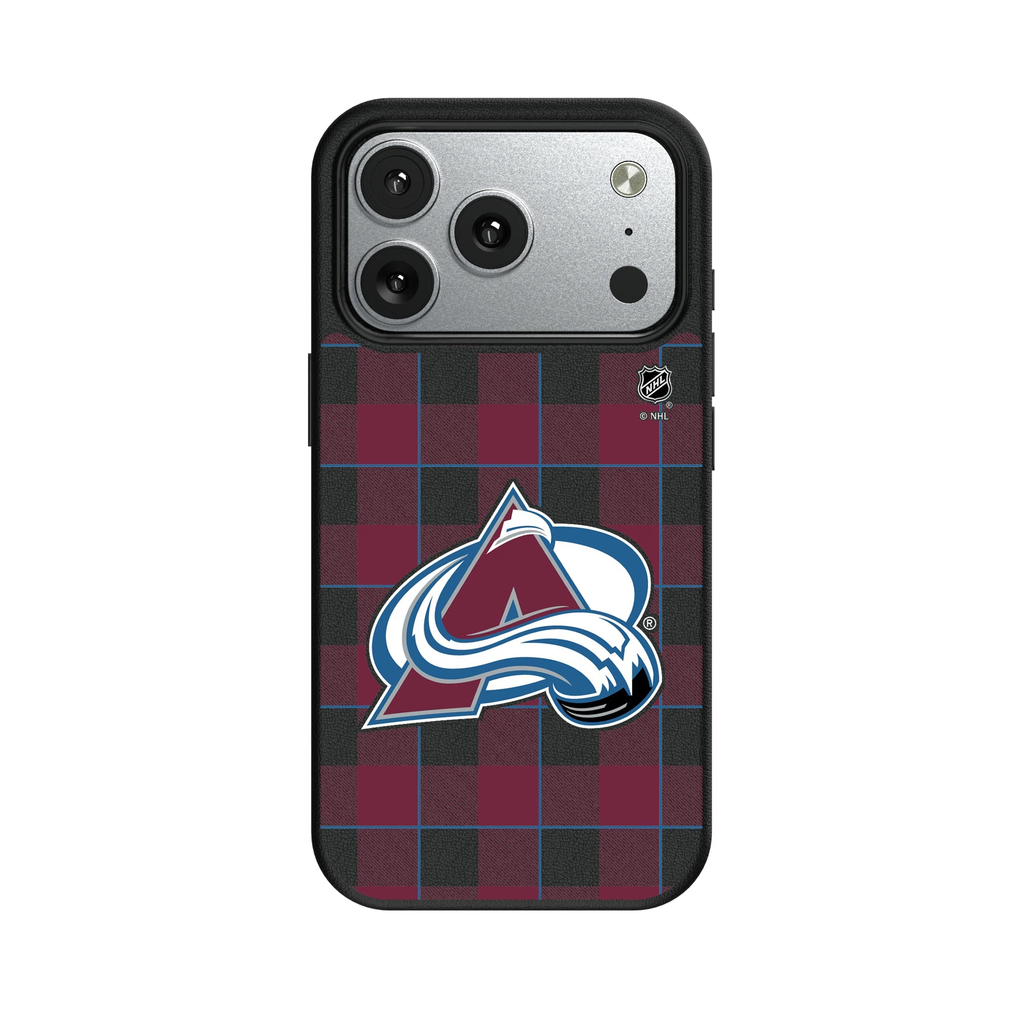 Colorado Avalanche Plaid MagSafe Compatible Phone Case for Apple iPhone 9