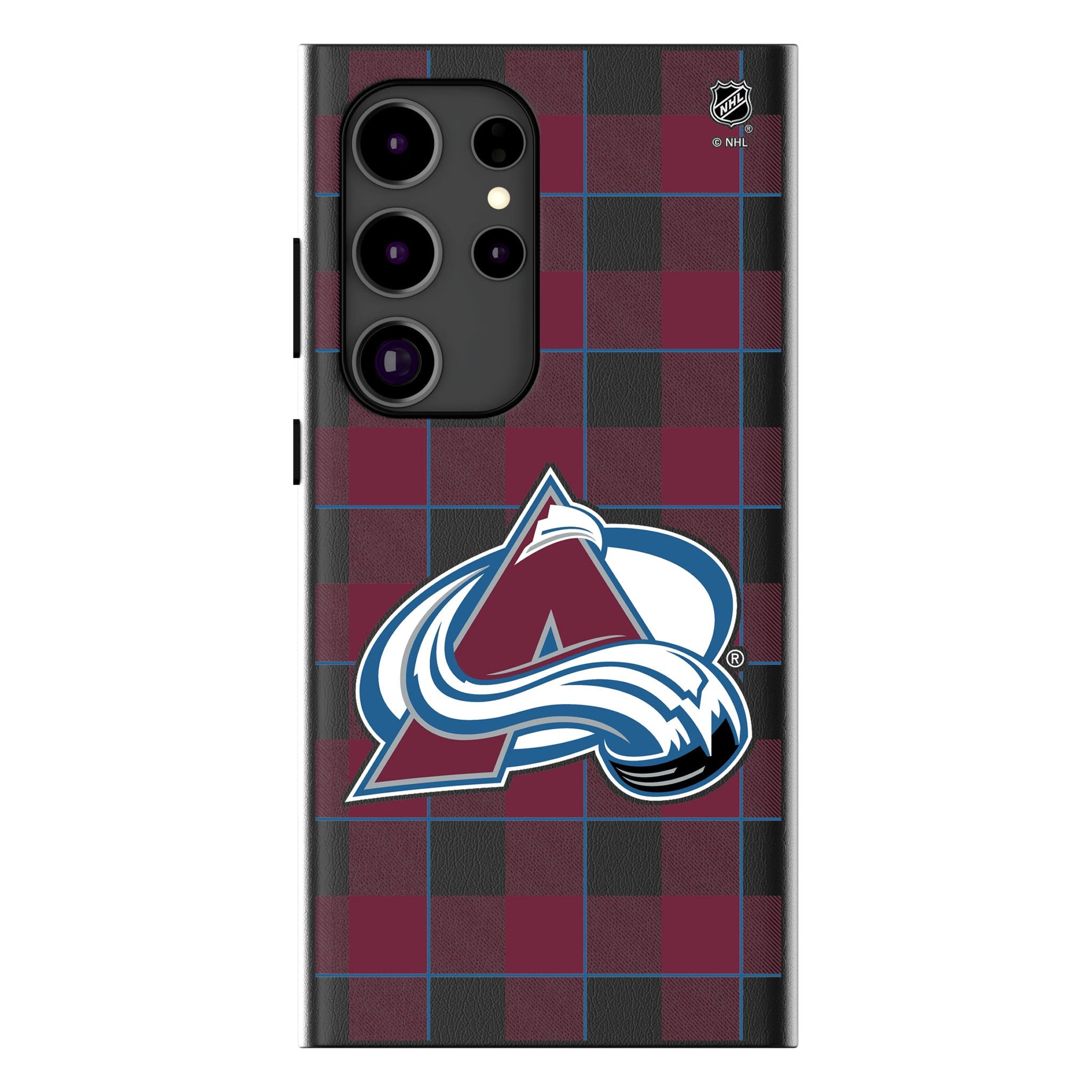 Colorado Avalanche Plaid MagSafe Compatible Phone Case for Samsung Galaxy 17