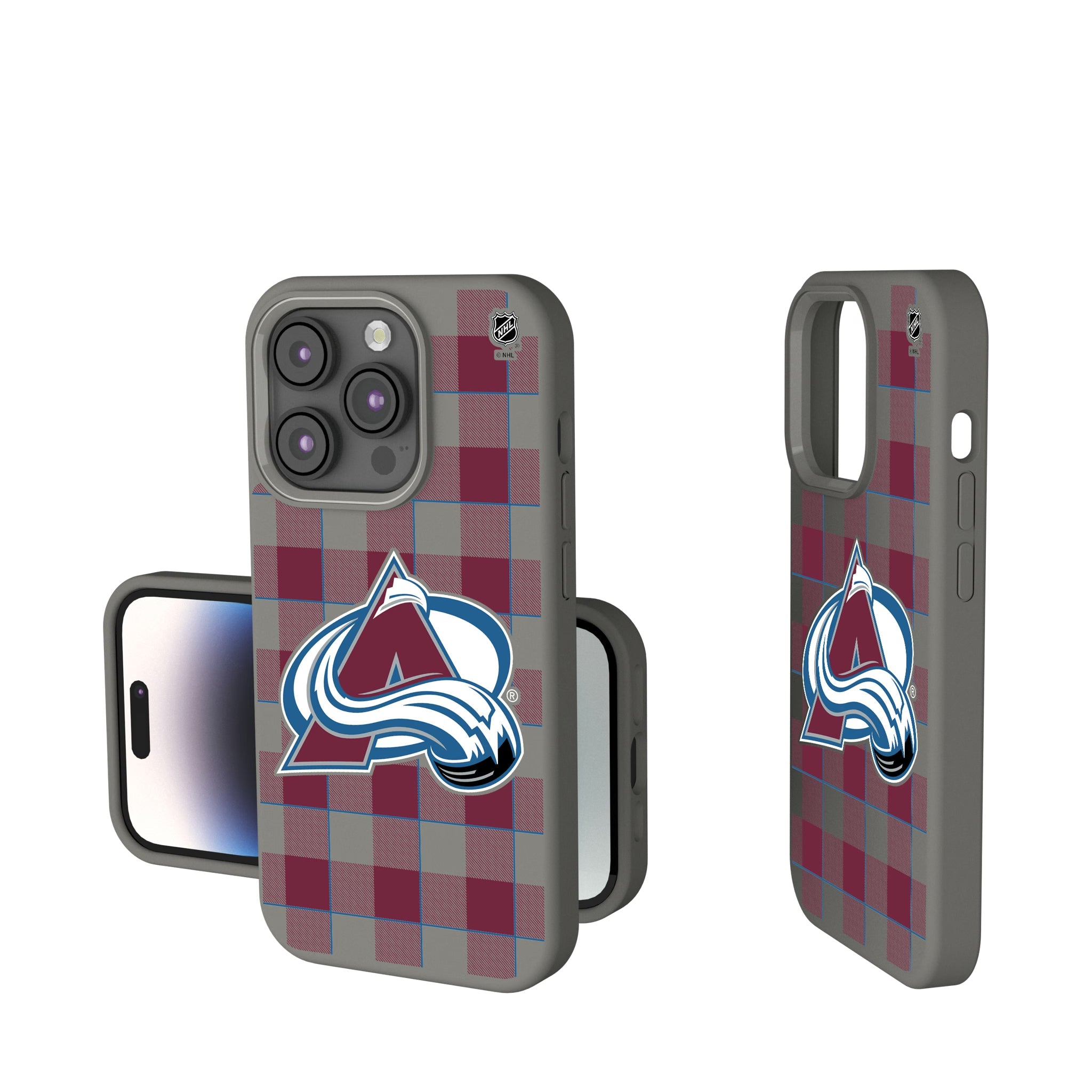 Colorado Avalanche Plaid Soft Touch Phone Case 9