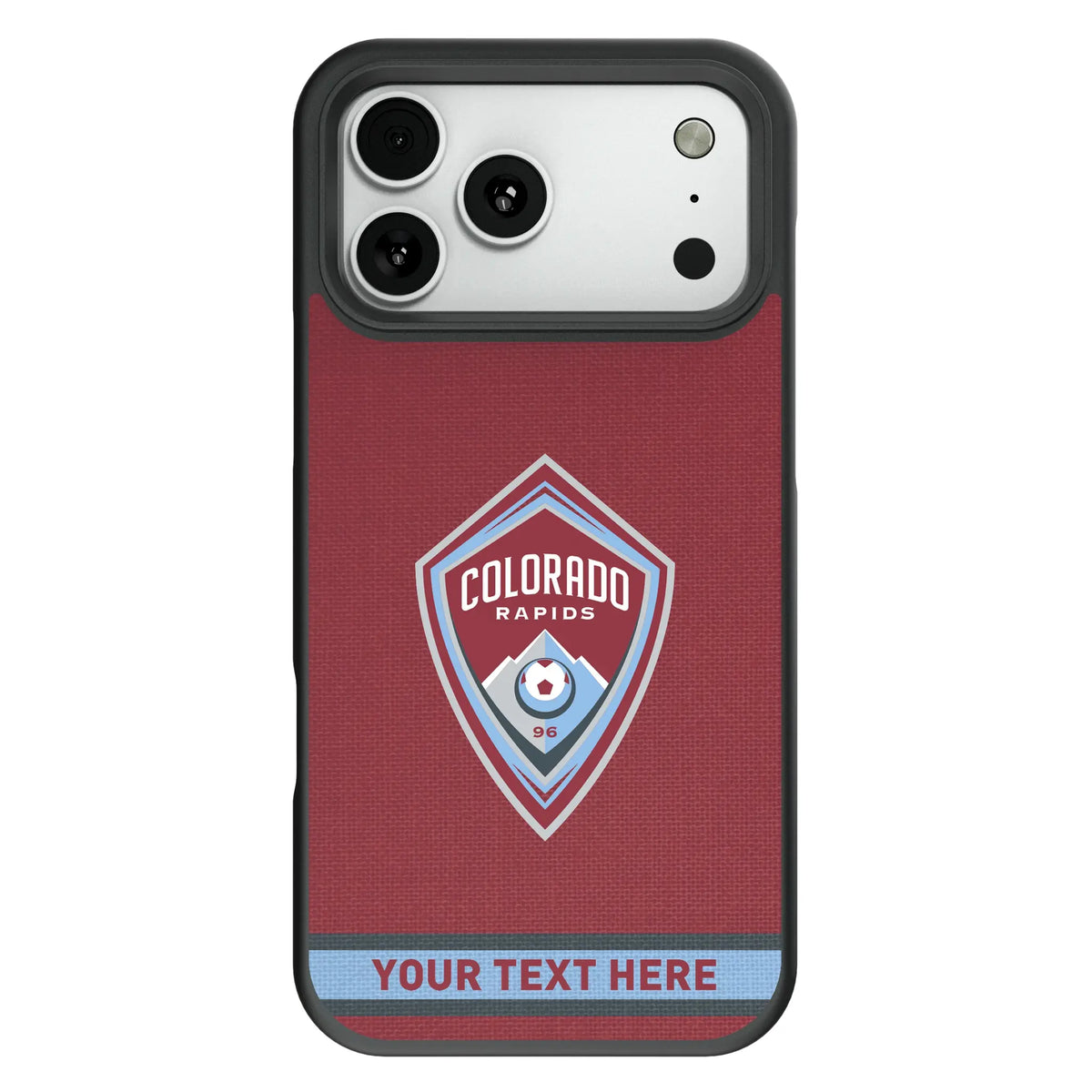 Colorado Rapids Personalized Stripe Bump Phone Case for Apple iPhone 13