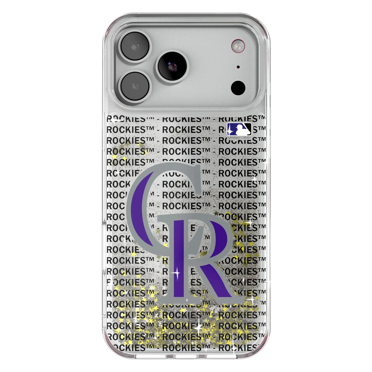 Colorado Rockies Text Backdrop Glitter Phone Case 20