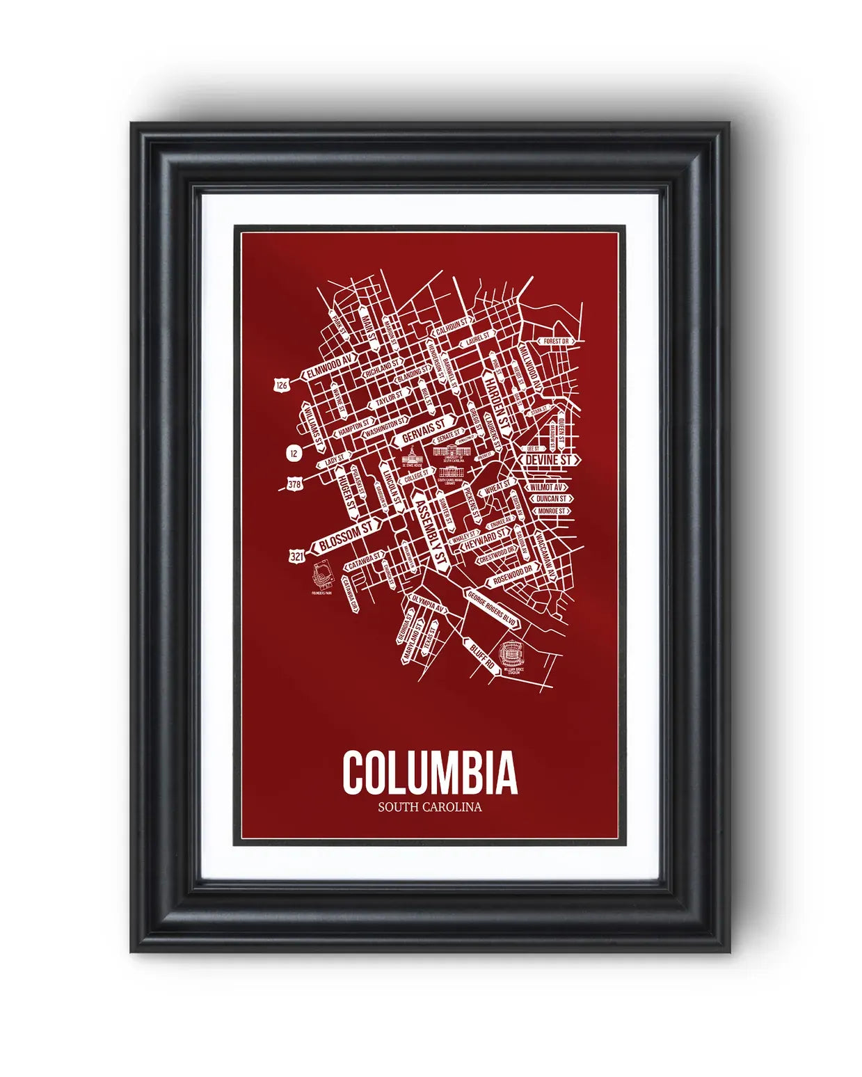 Columbia, South Carolina street map 12