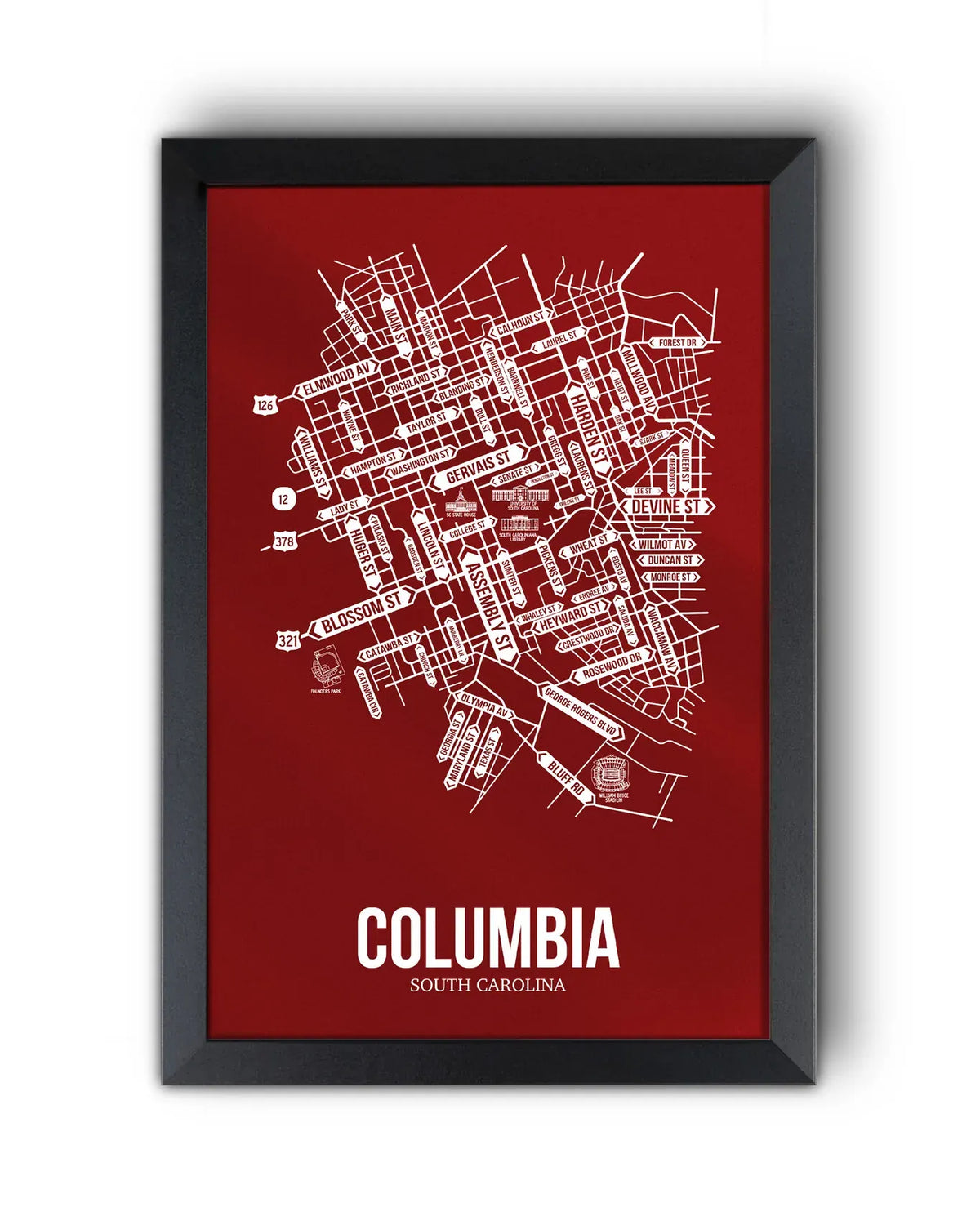 Columbia, South Carolina street map 9