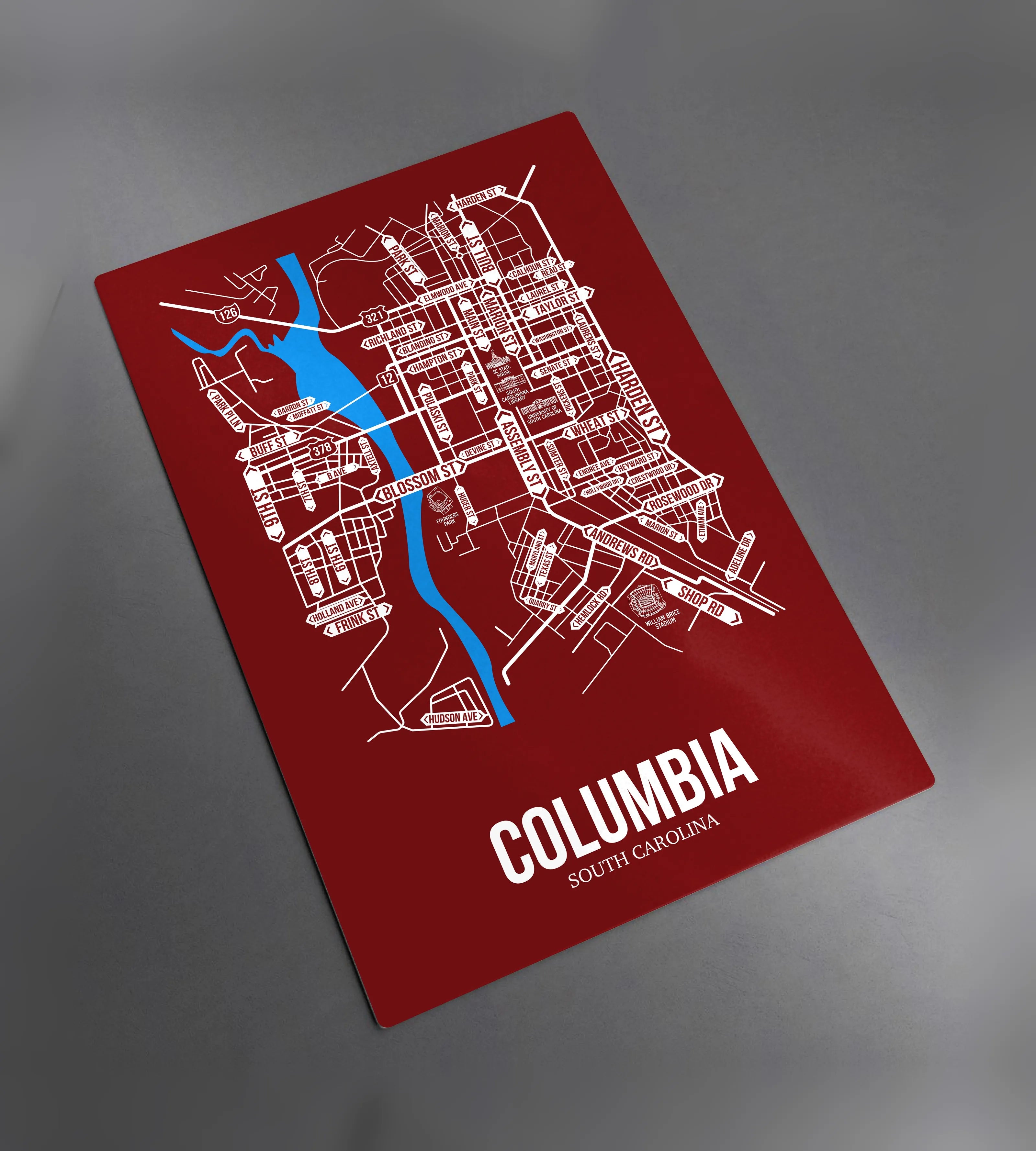 Columbia, South Carolina street map 2