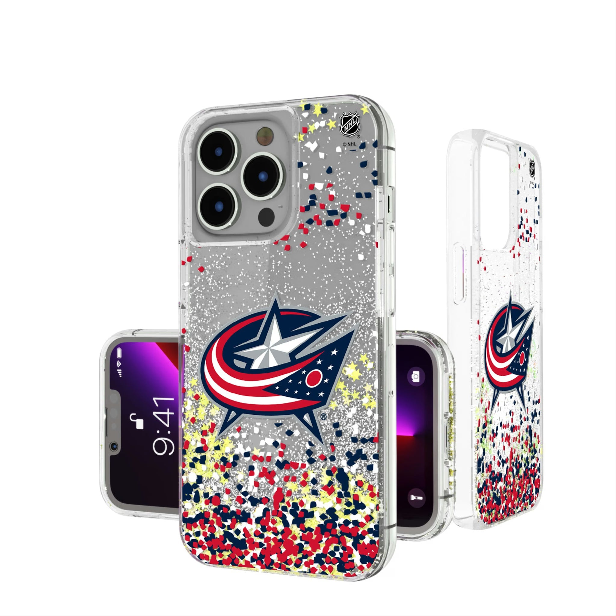 Columbus Blue Jackets Confetti Glitter Phone Case 7