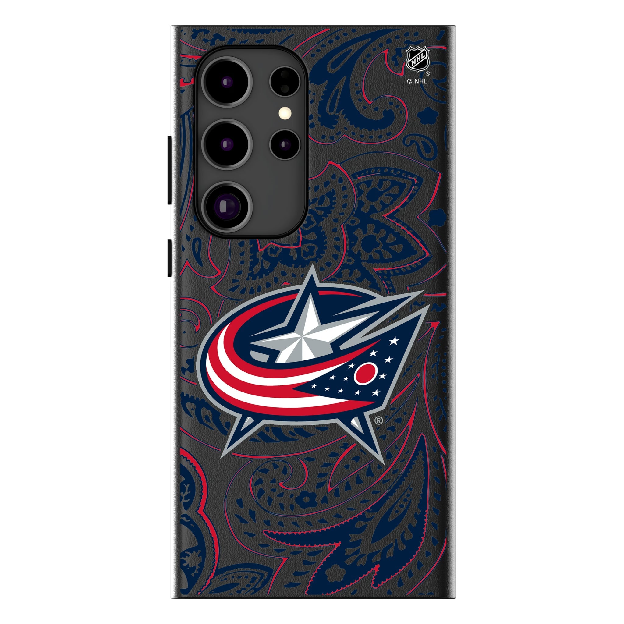 Columbus Blue Jackets Paisley MagSafe Compatible Phone Case for Samsung Galaxy 11