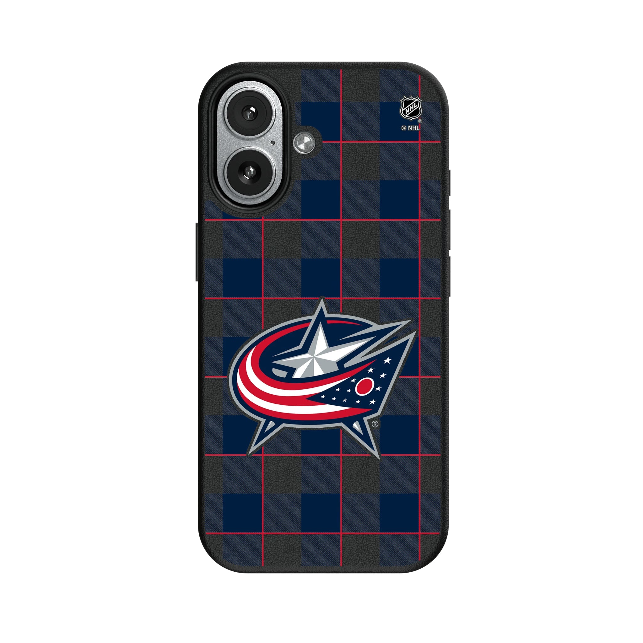 Columbus Blue Jackets Plaid MagSafe Compatible Phone Case for Apple iPhone 7
