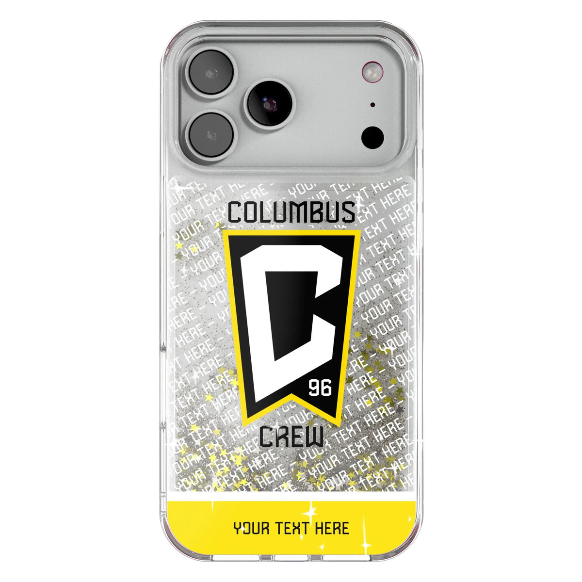 Columbus Crew Personalized EndZone Plus Glitter Phone Case for Apple iPhone 18
