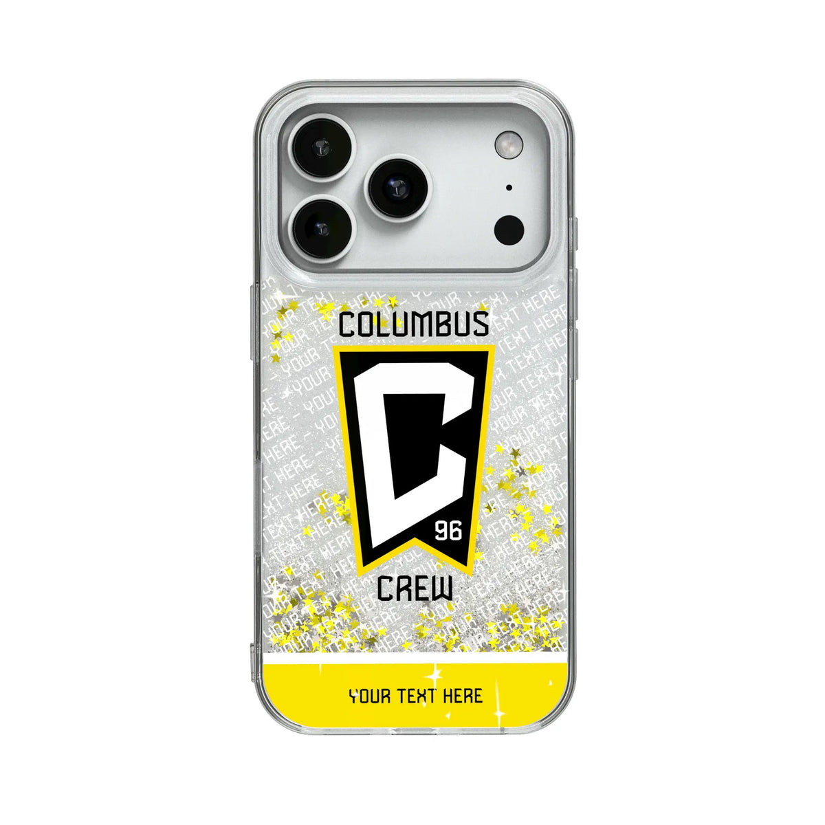 Columbus Crew Personalized EndZone Plus Glitter Phone Case for Apple iPhone 19