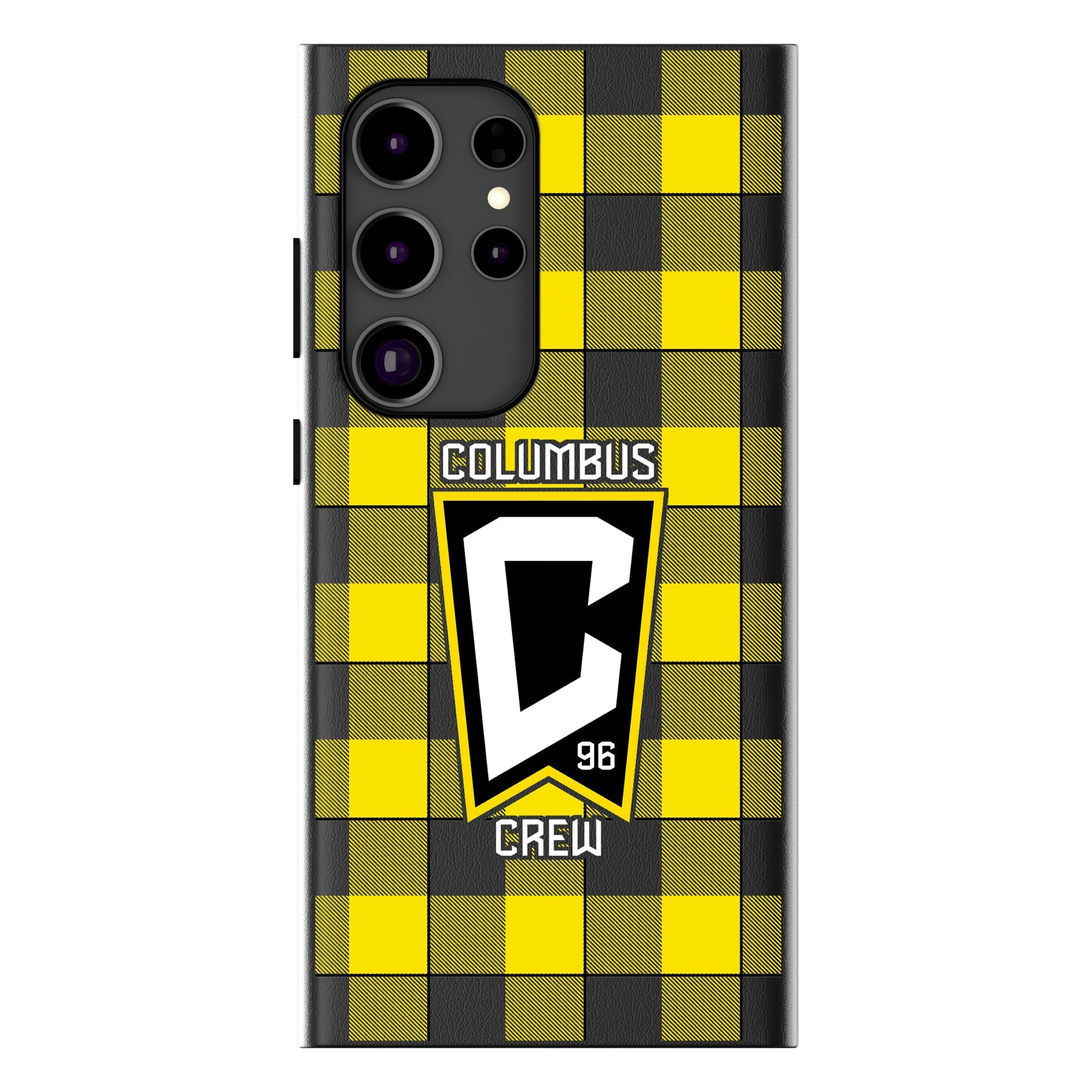 Columbus Crew Plaid MagSafe Compatible Phone Case for Samsung Galaxy 15