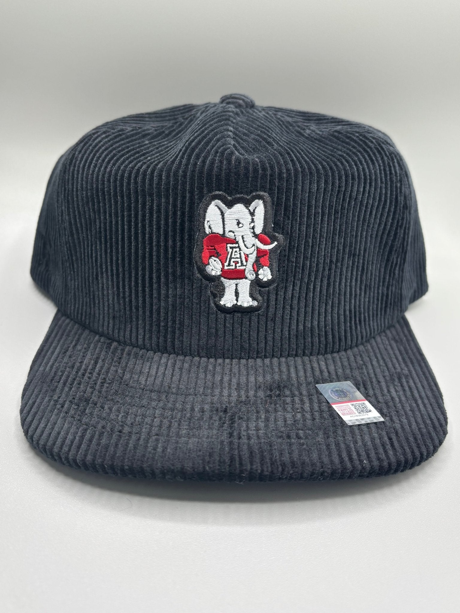 Corduroy Big Al Patch Snapback Hat - Black