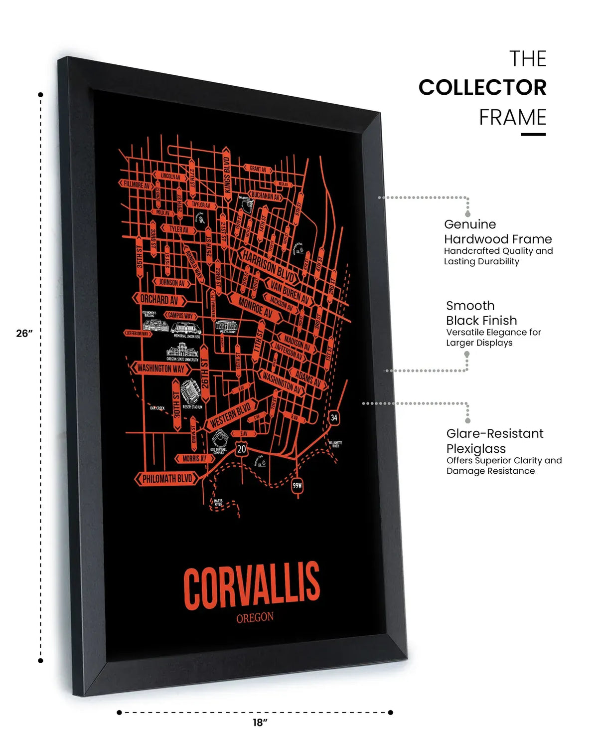 Corvallis, Oregon street map 12