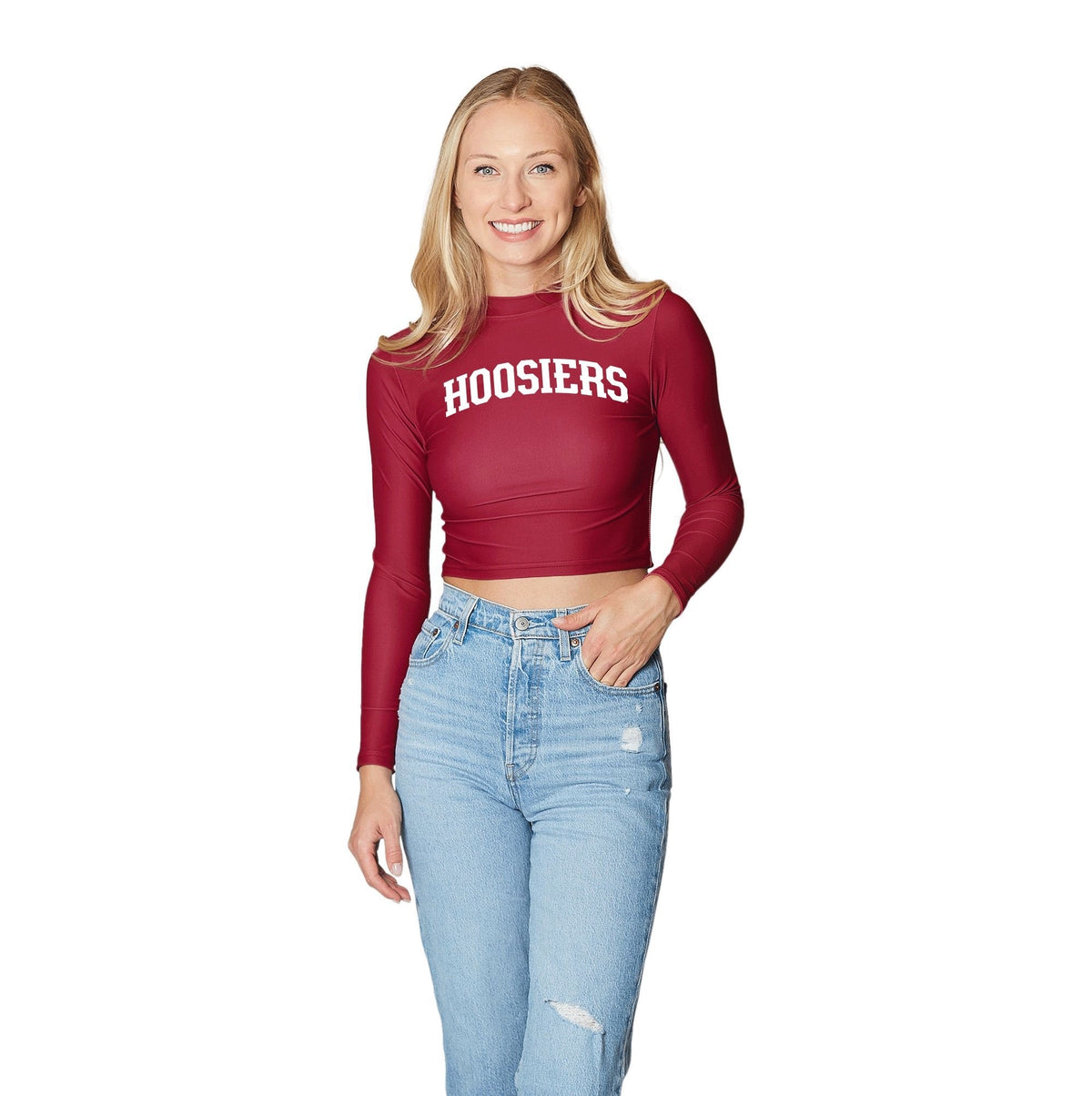 Indiana Hoosiers Crimson Mock Neck Top | lojobands 3