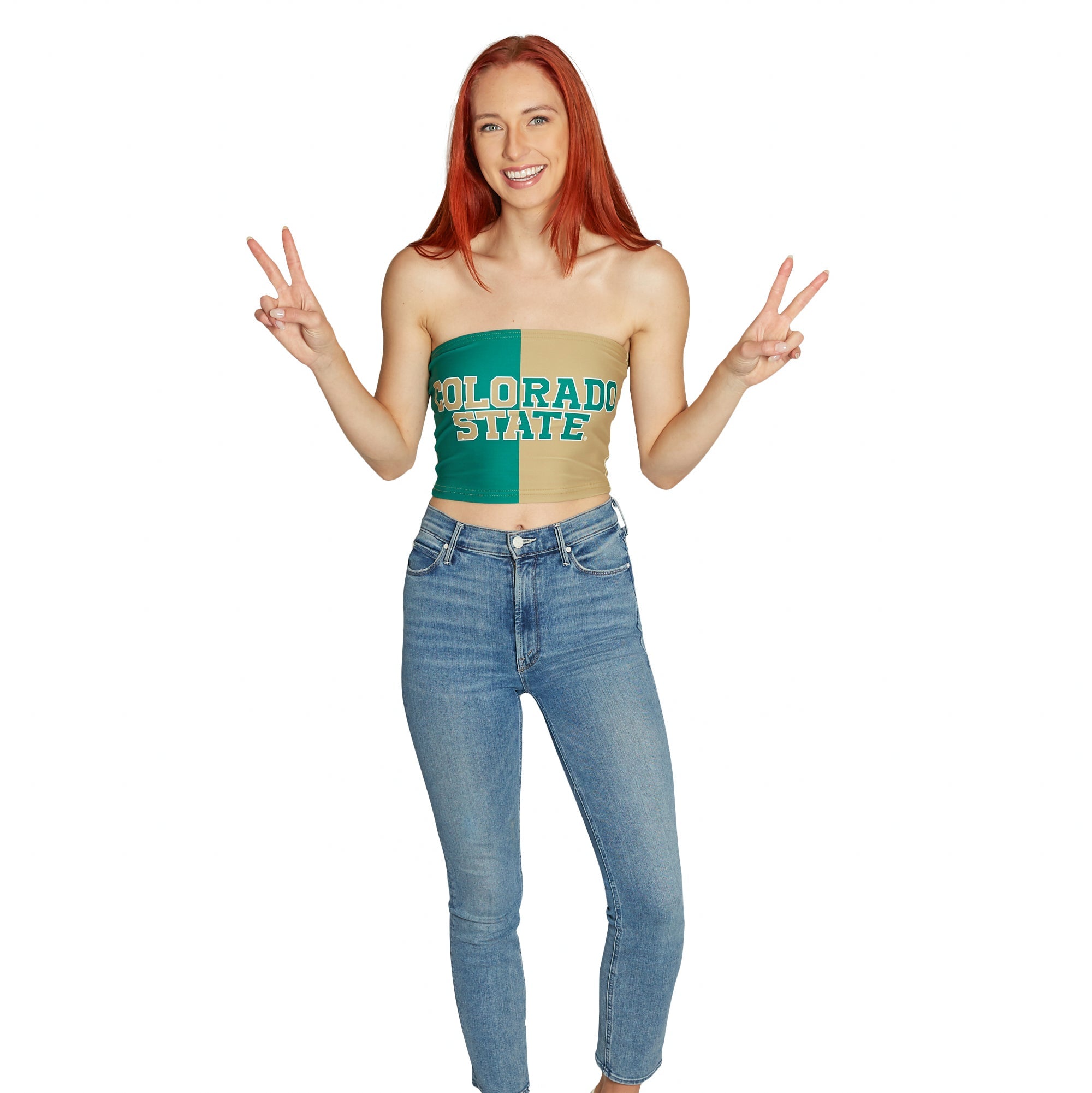 Colorado State Two Tone Tube Top | lojobands 3