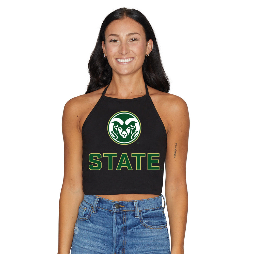 Colorado State Black Halter Top | lojobands