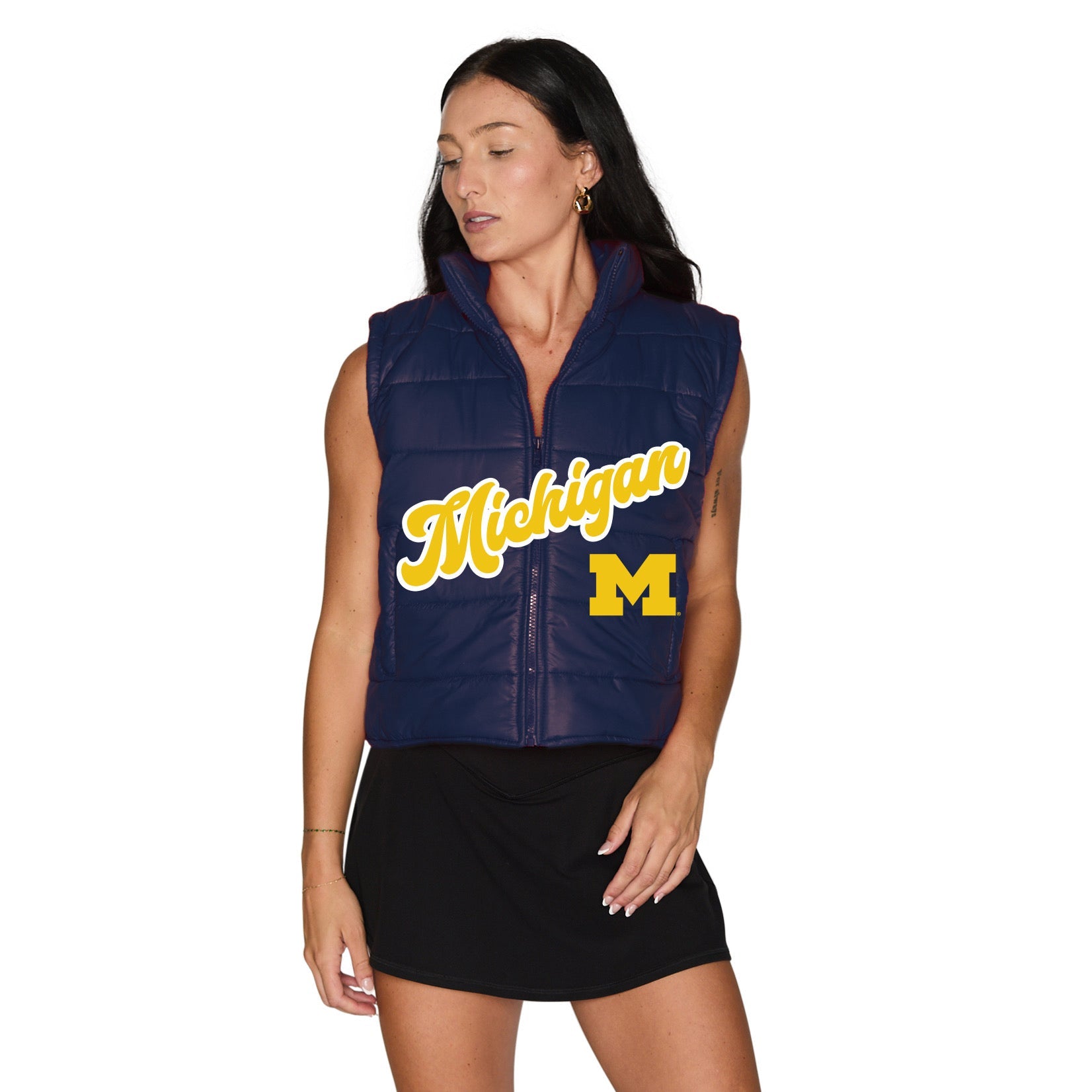 University of Michigan Puffer Vest | lojobands 1