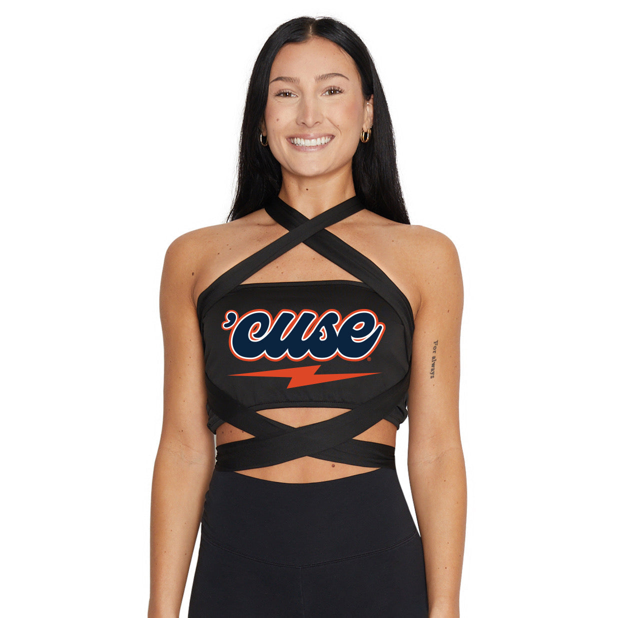 Syracuse Black Multiway Bandeau Top | lojobands
