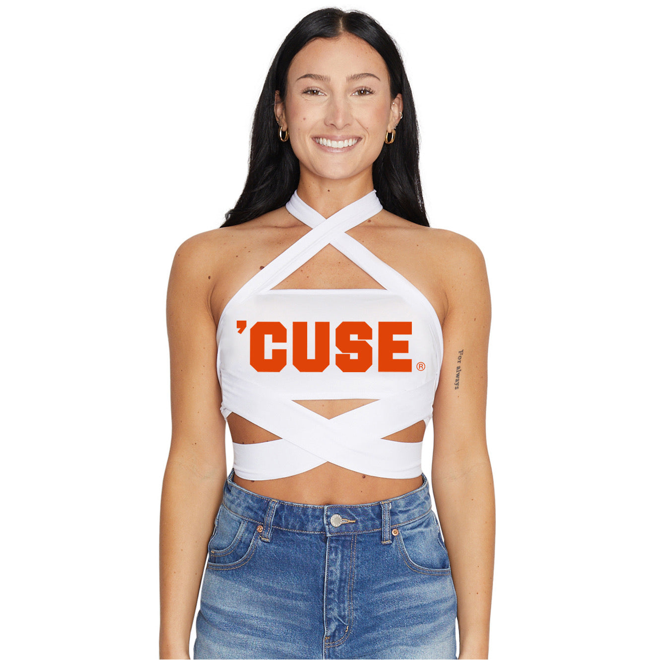 Syracuse White Multiway Bandeau Top | lojobands
