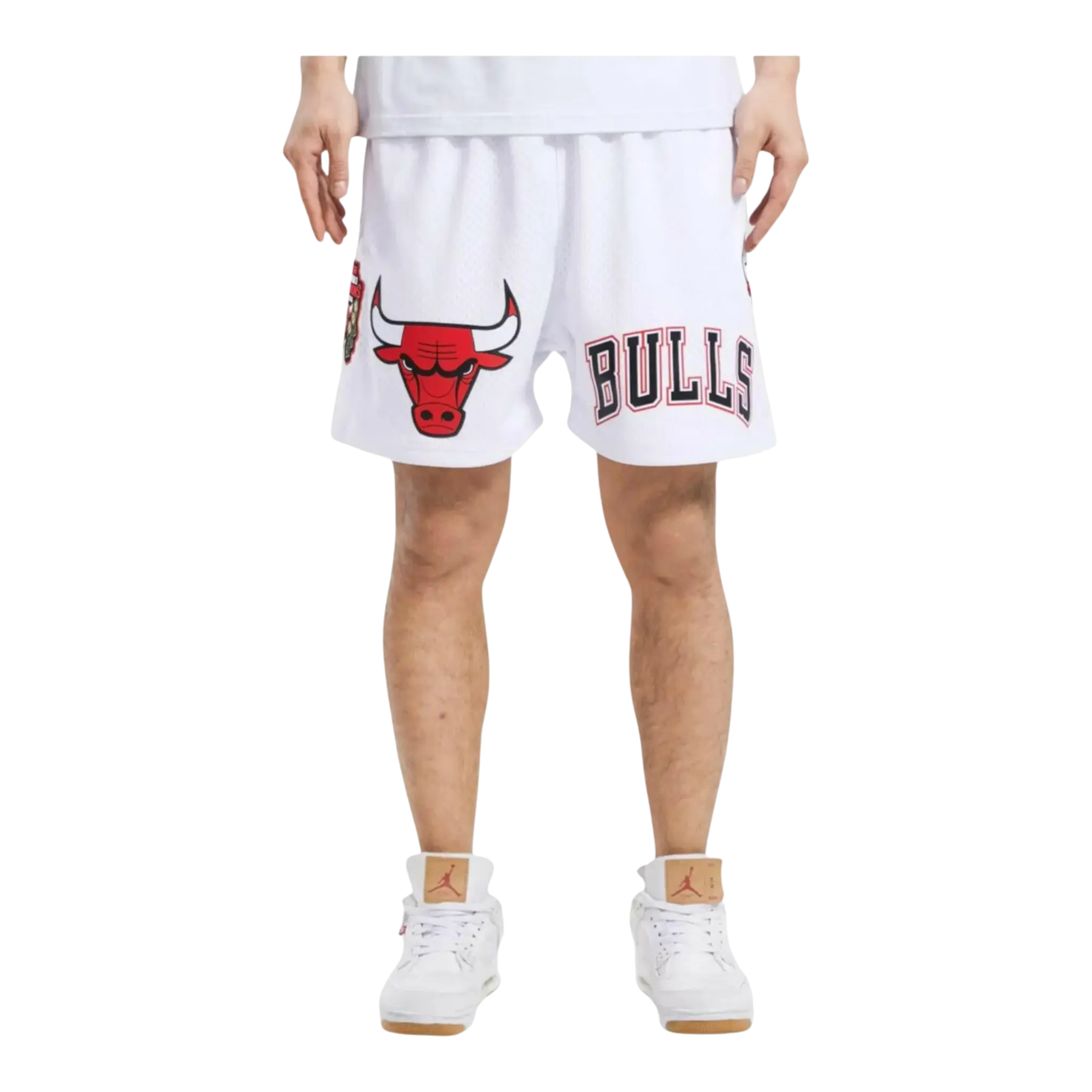 Pro Standard NBA Chicago Bulls Logo Men Mesh Shorts White 1